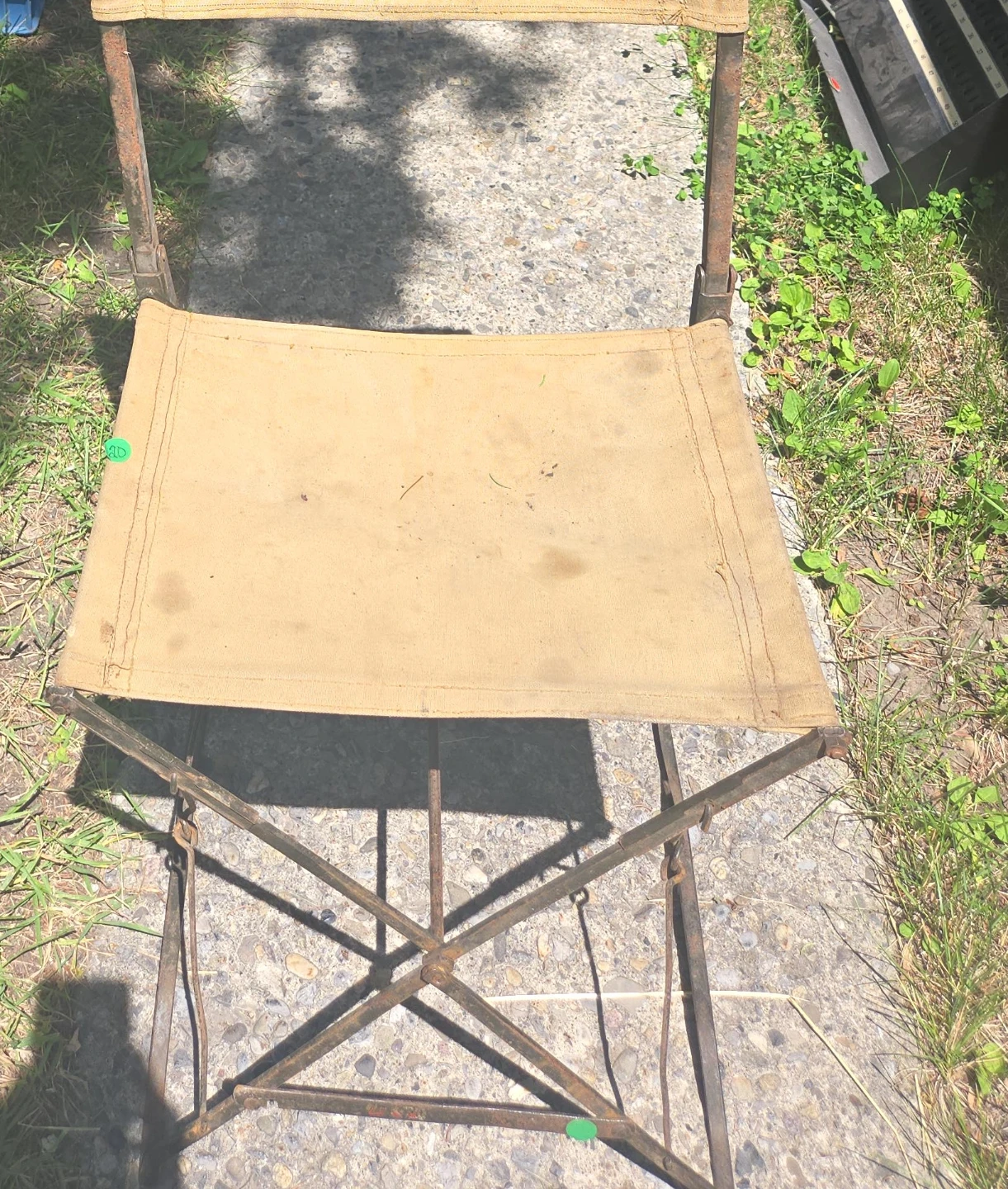 Vintage Canvas Folding Camp Chair