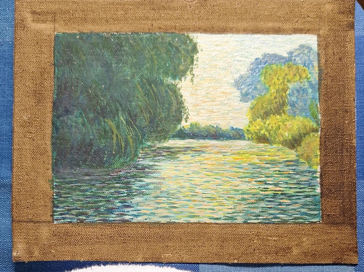 Impressionist River Landscape Painting