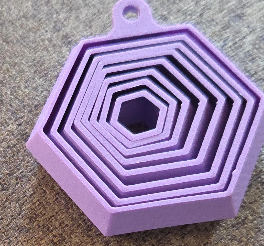 Hexagon fidget keychain