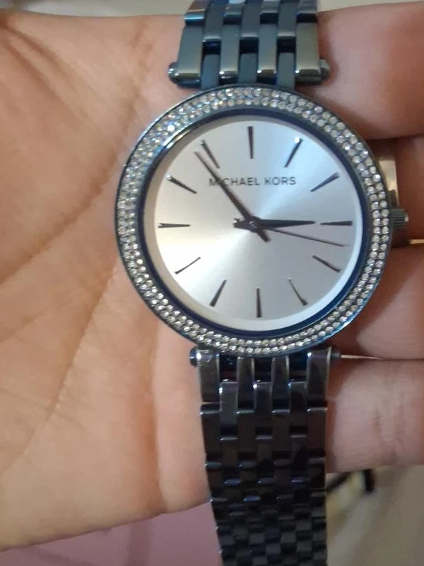 Michael Kors Women's Watch - Silver Dial with Crystal Bezel