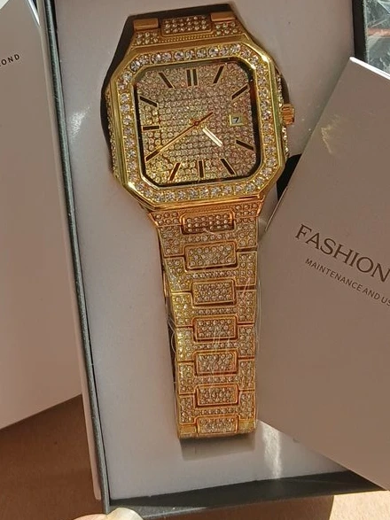 Gold Bling Watch
