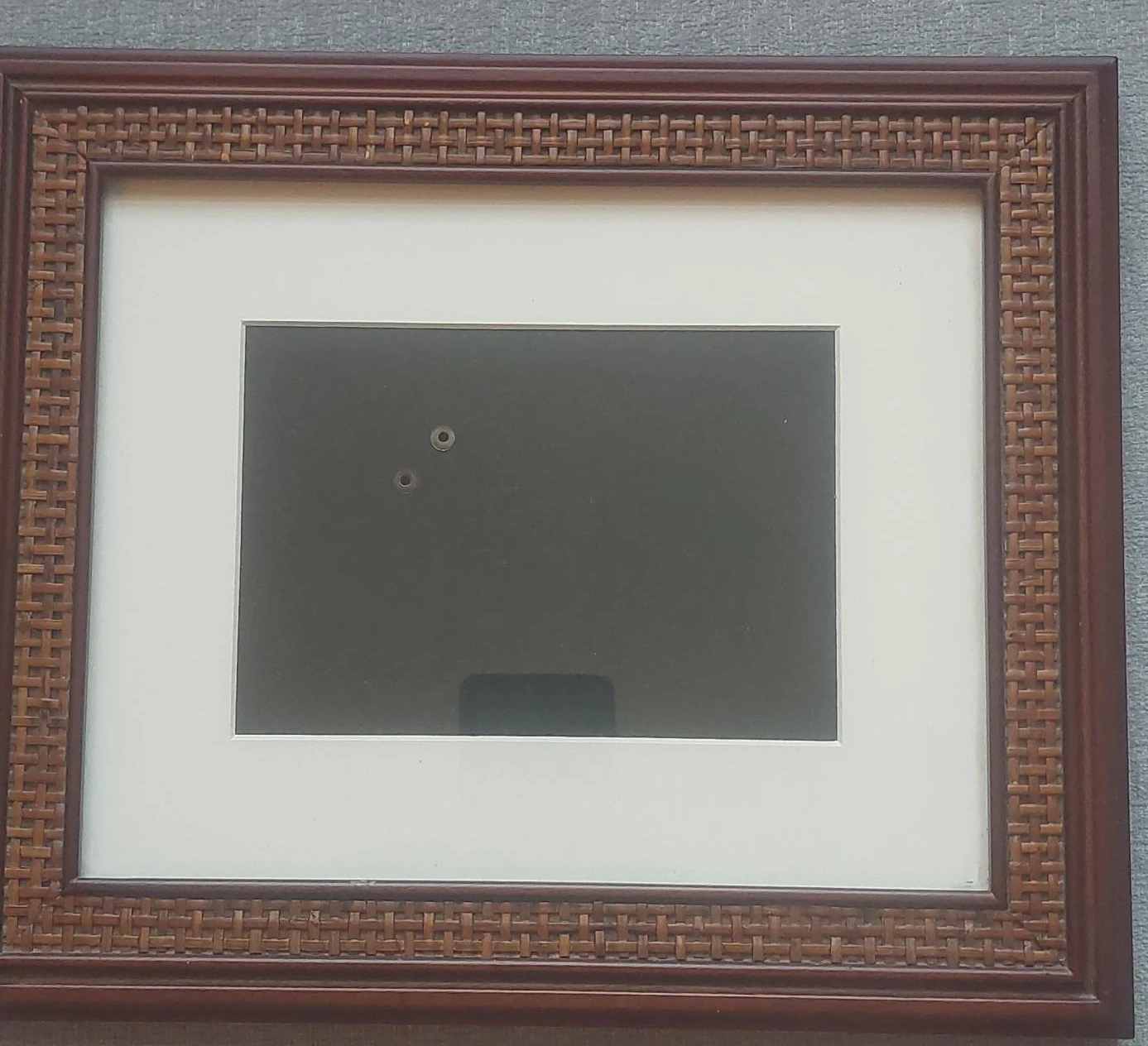 Brown Wicker Accent Picture Frame 10.5" x 12.5"