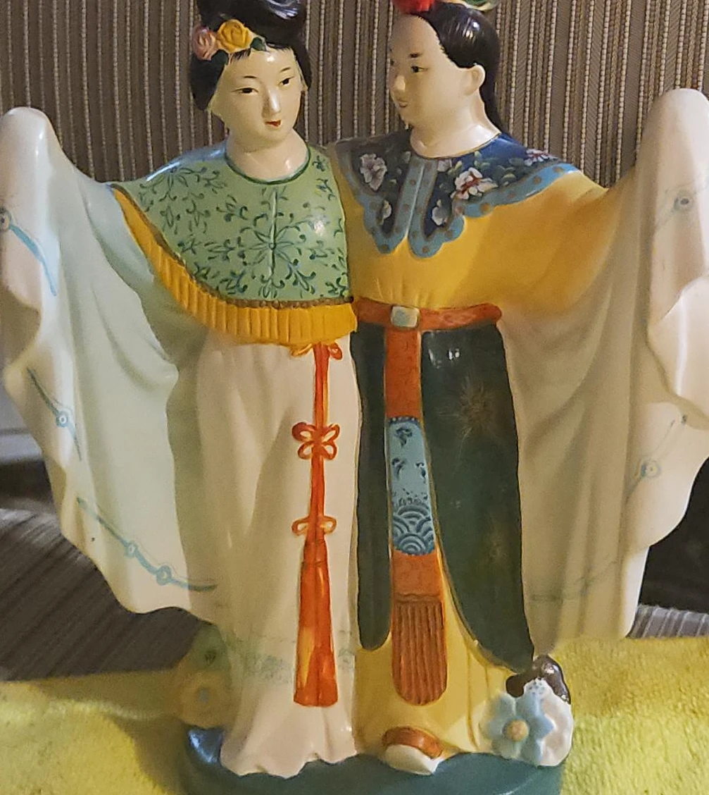 Vintage Porcelain Figurine - Two Women
