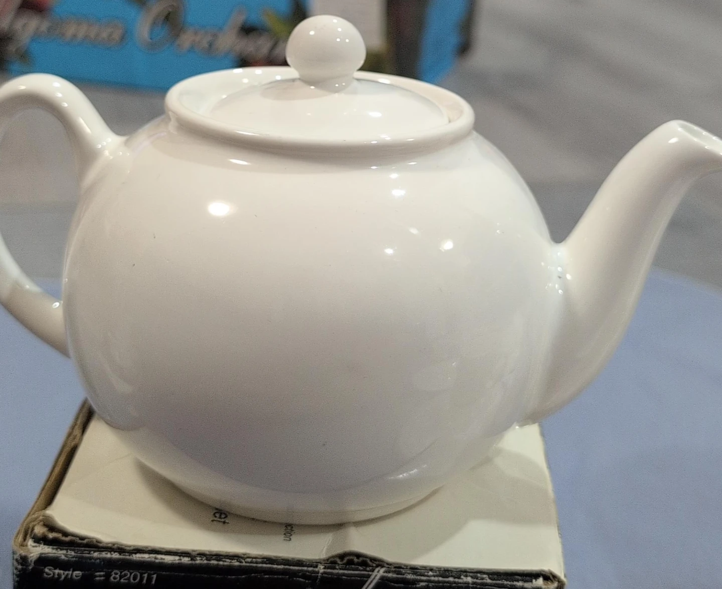 White Ceramic Teapot