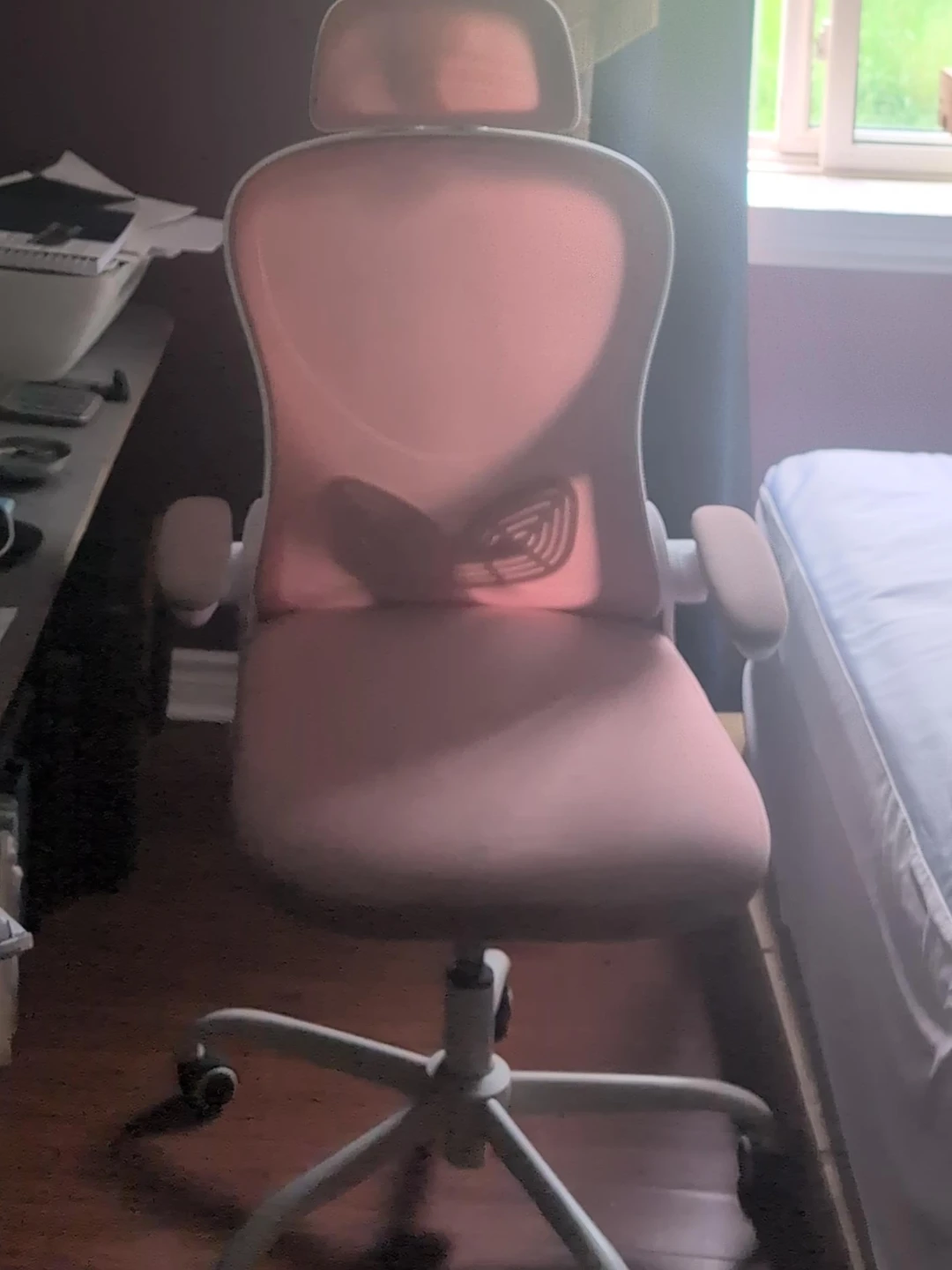 Pink Ergonomic Office Chair with Headrest