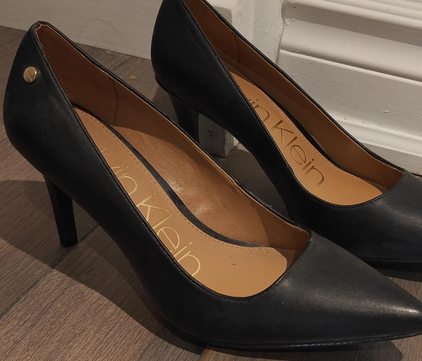 Calvin Klein Black Leather Heels
