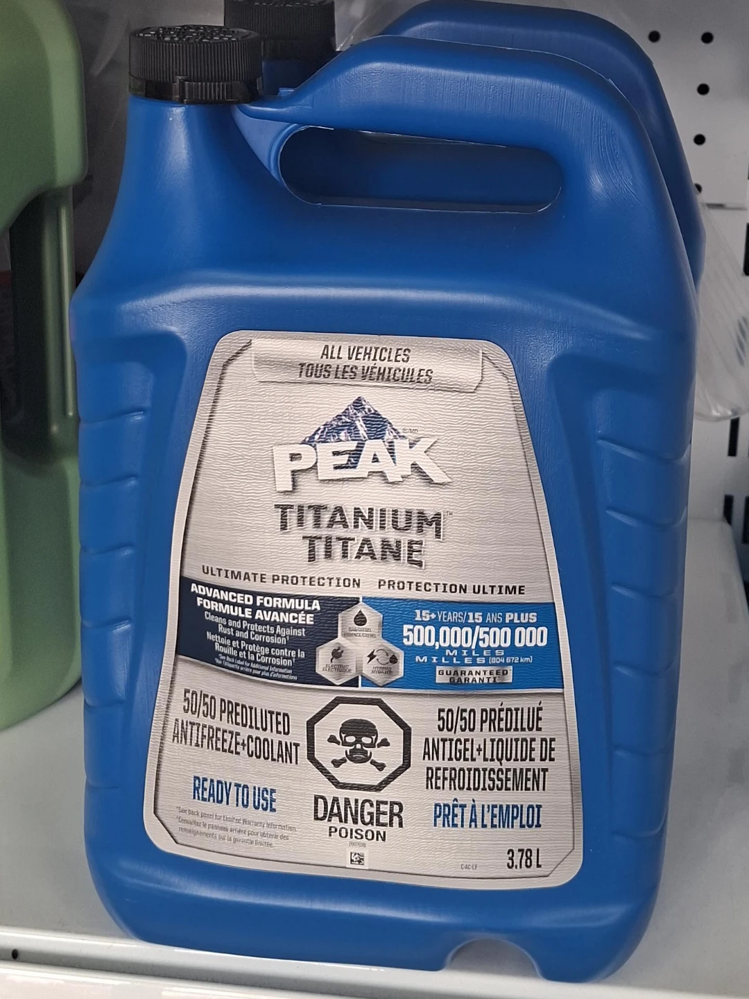 PEAK Titanium 50/50 Antifreeze/Coolant - 3.78L