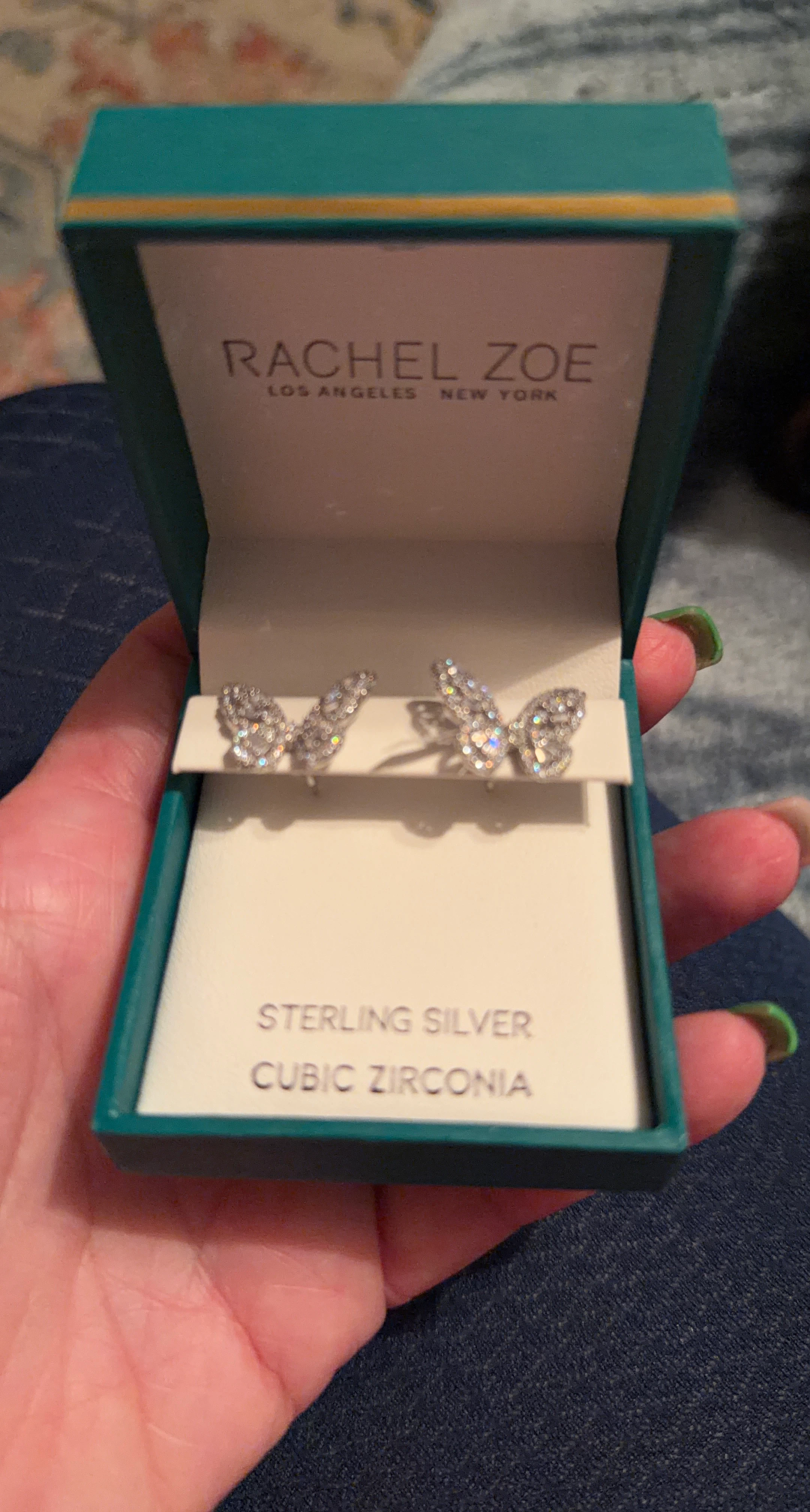 Sparkling Butterfly Earrings by Rachel Zoe