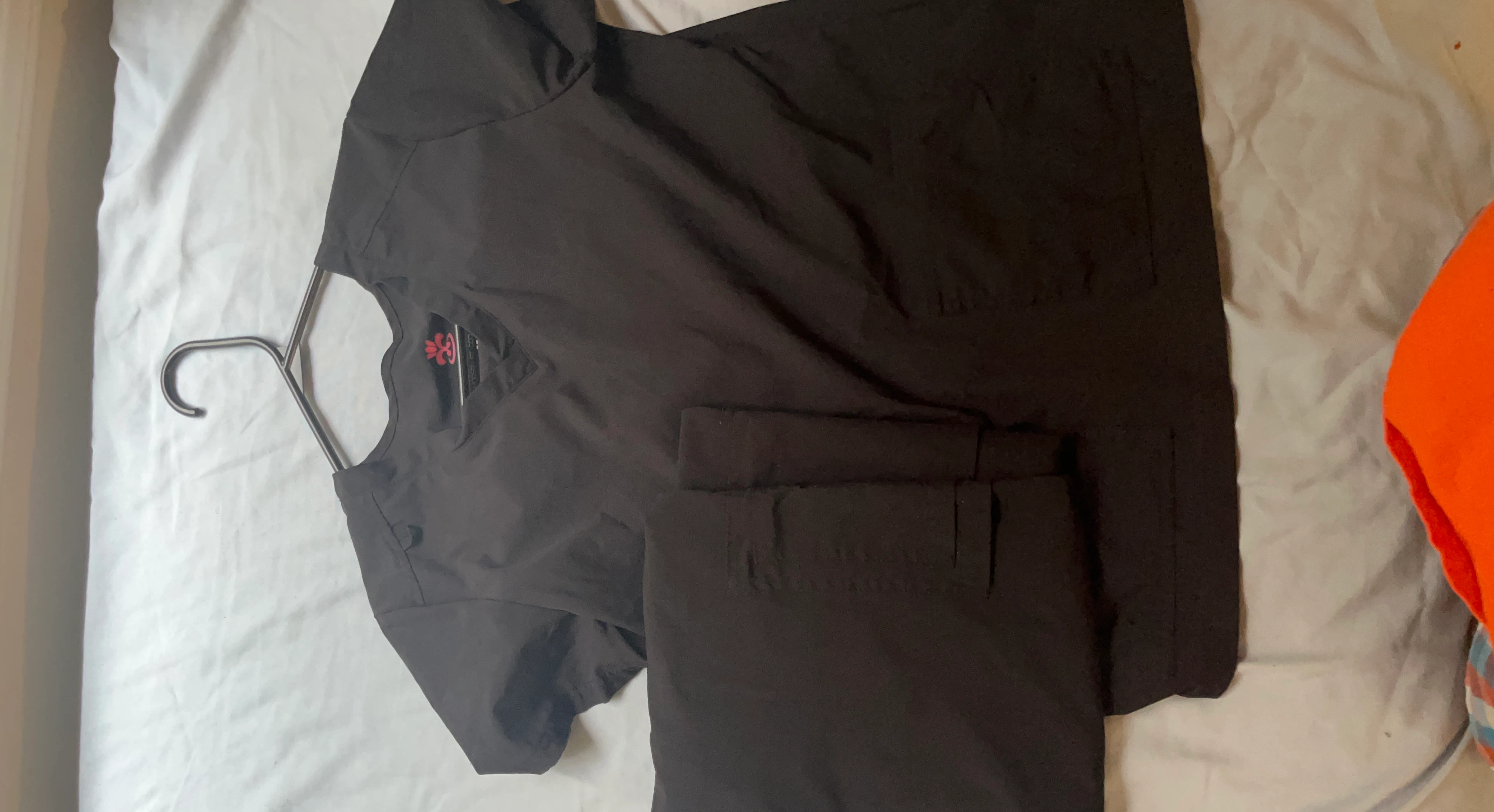 Black Scrub Top and Pants Set - photo 3