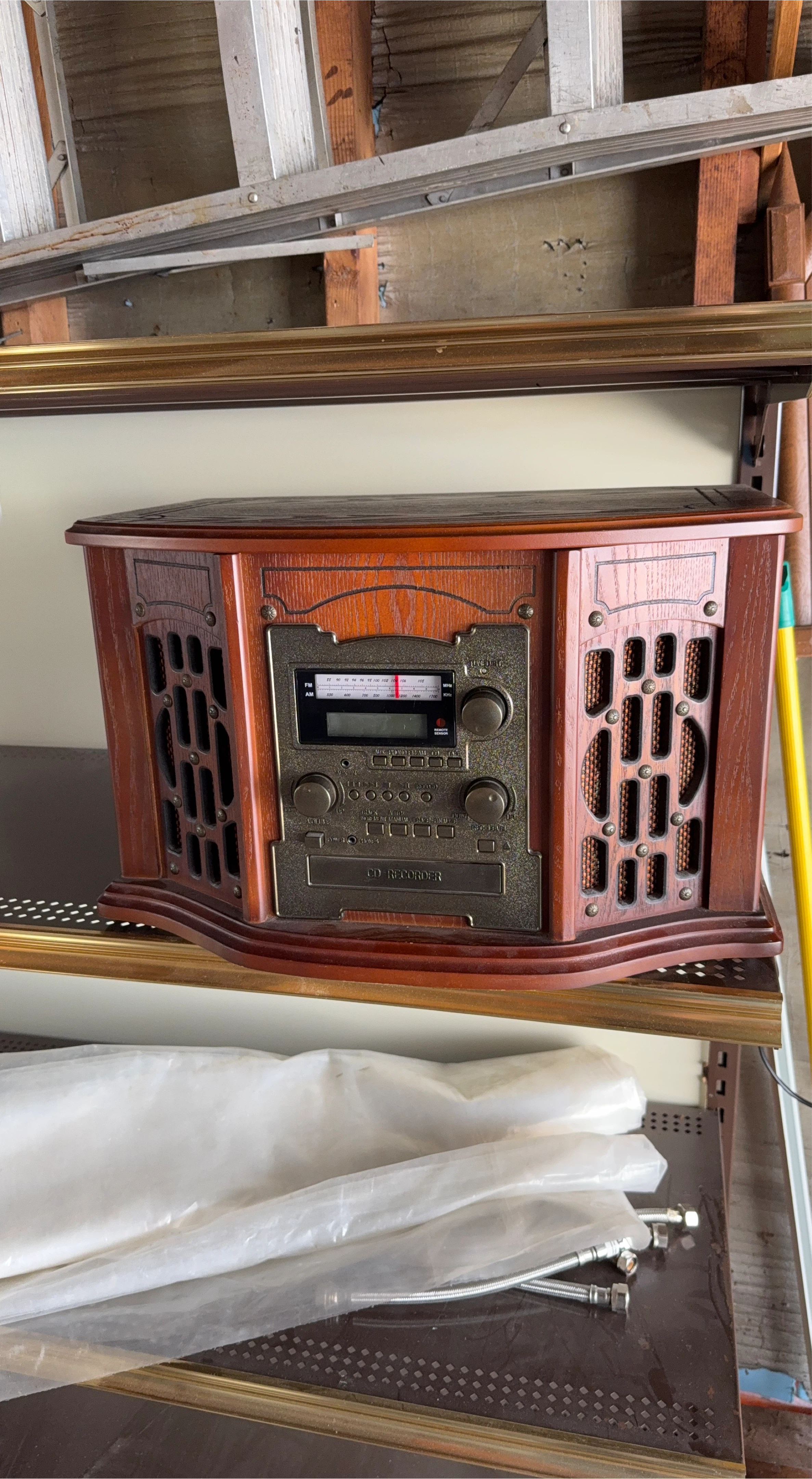 Vintage Style Wooden Radio CD Recorder Combo