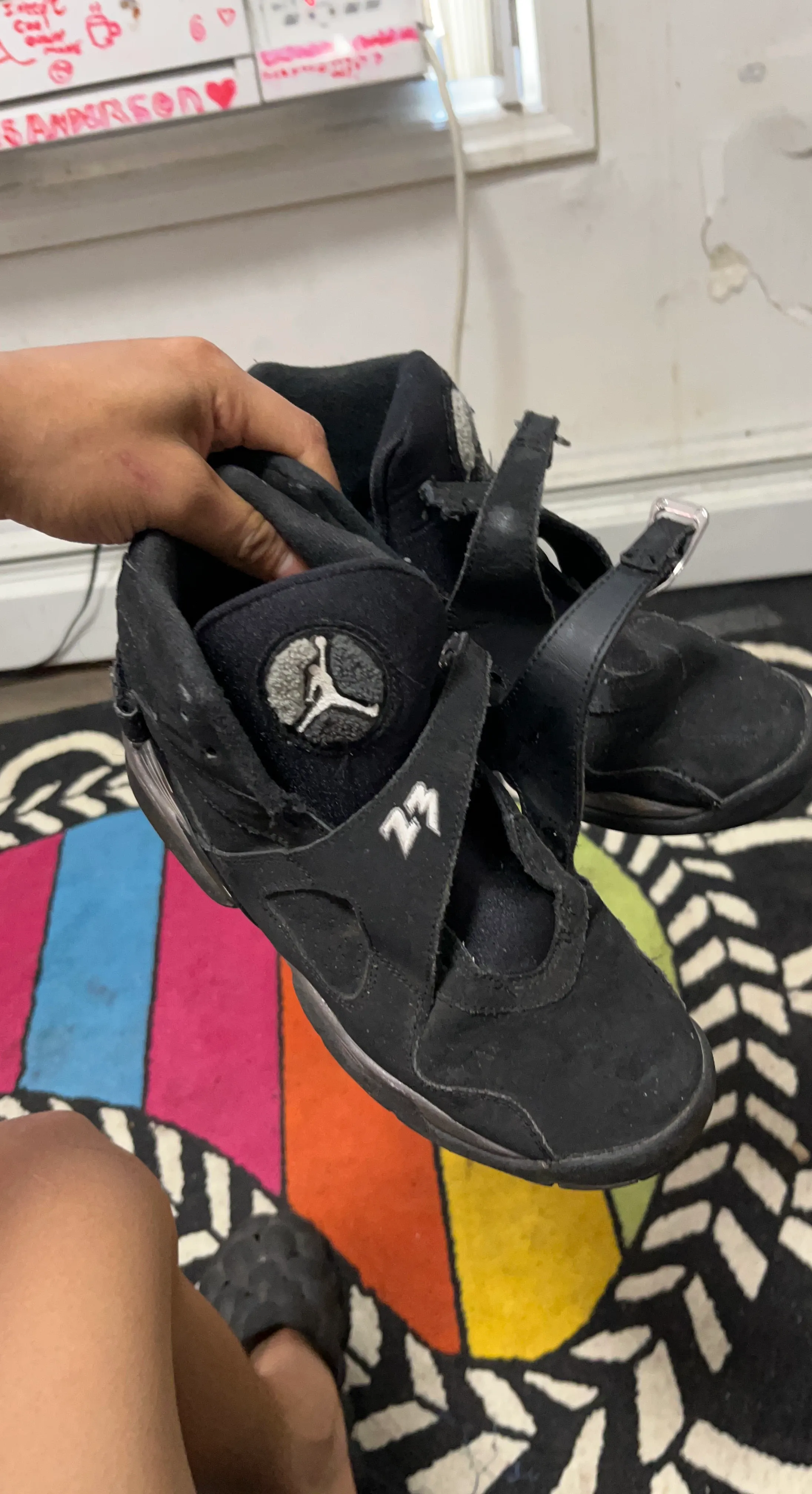 Air Jordan VIII (8) Black Basketball Shoes