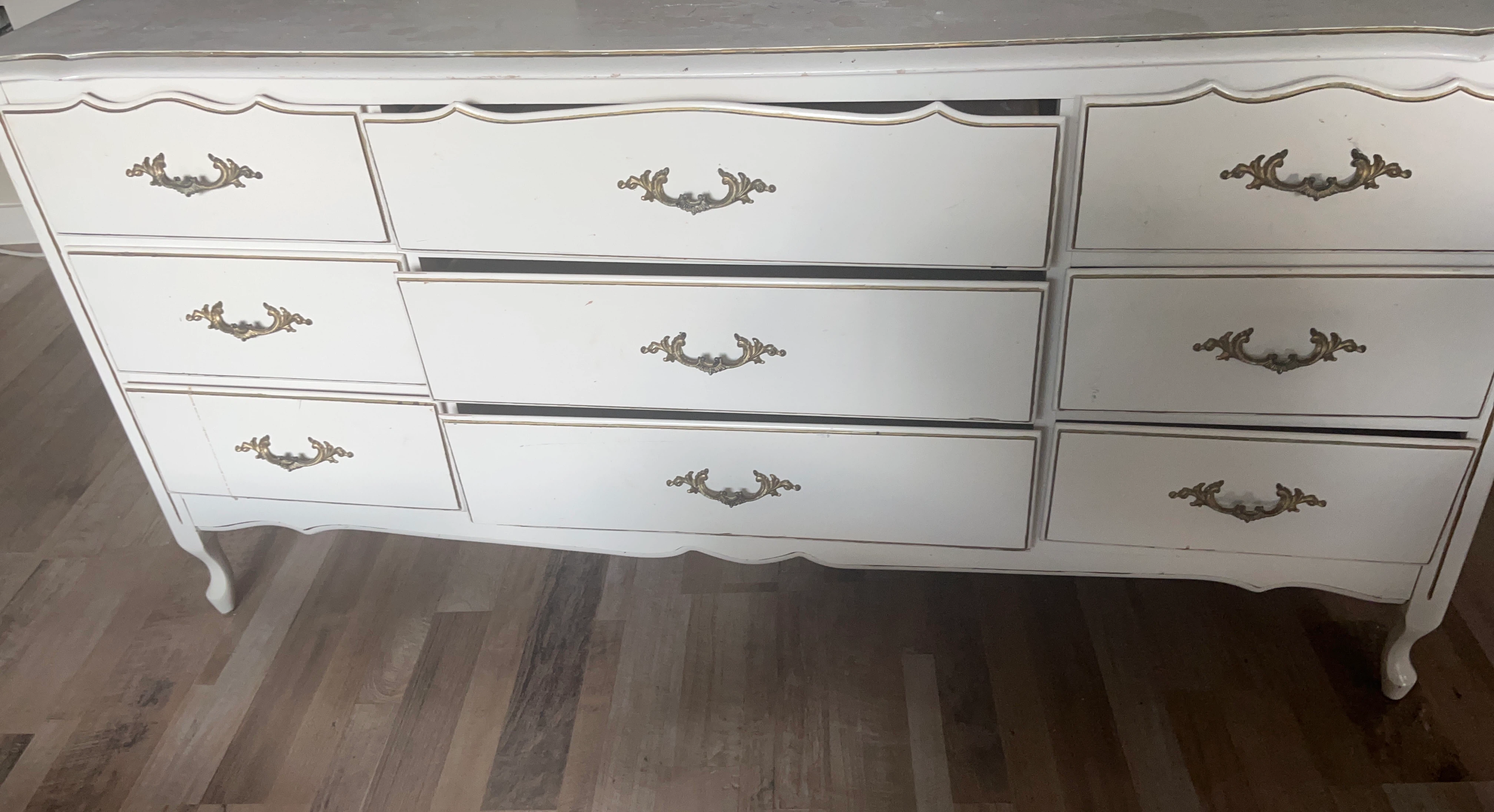 White & Gold Dresser