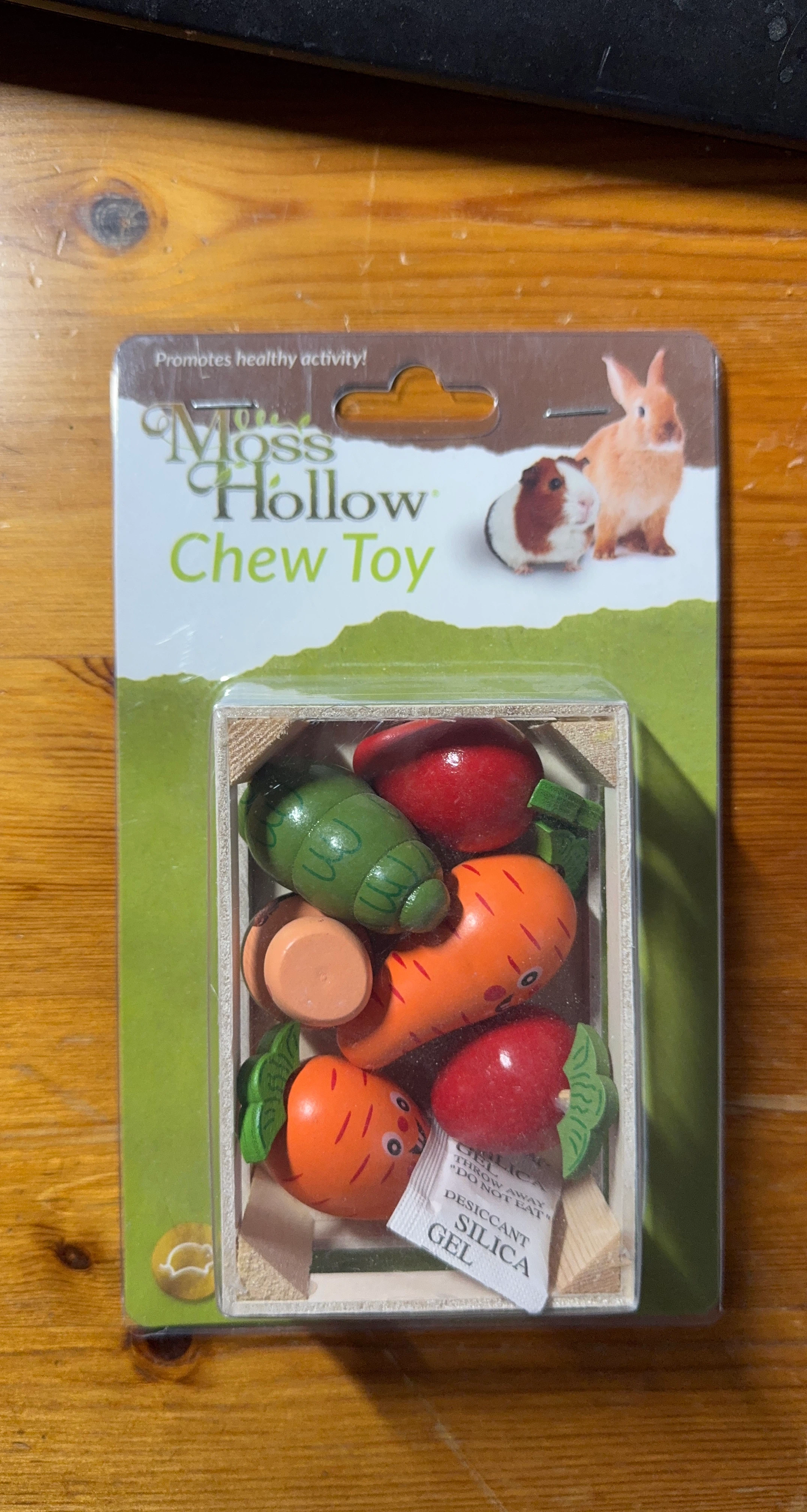 Moss Hollow Chew Toy Crated Veggies Wood Chew