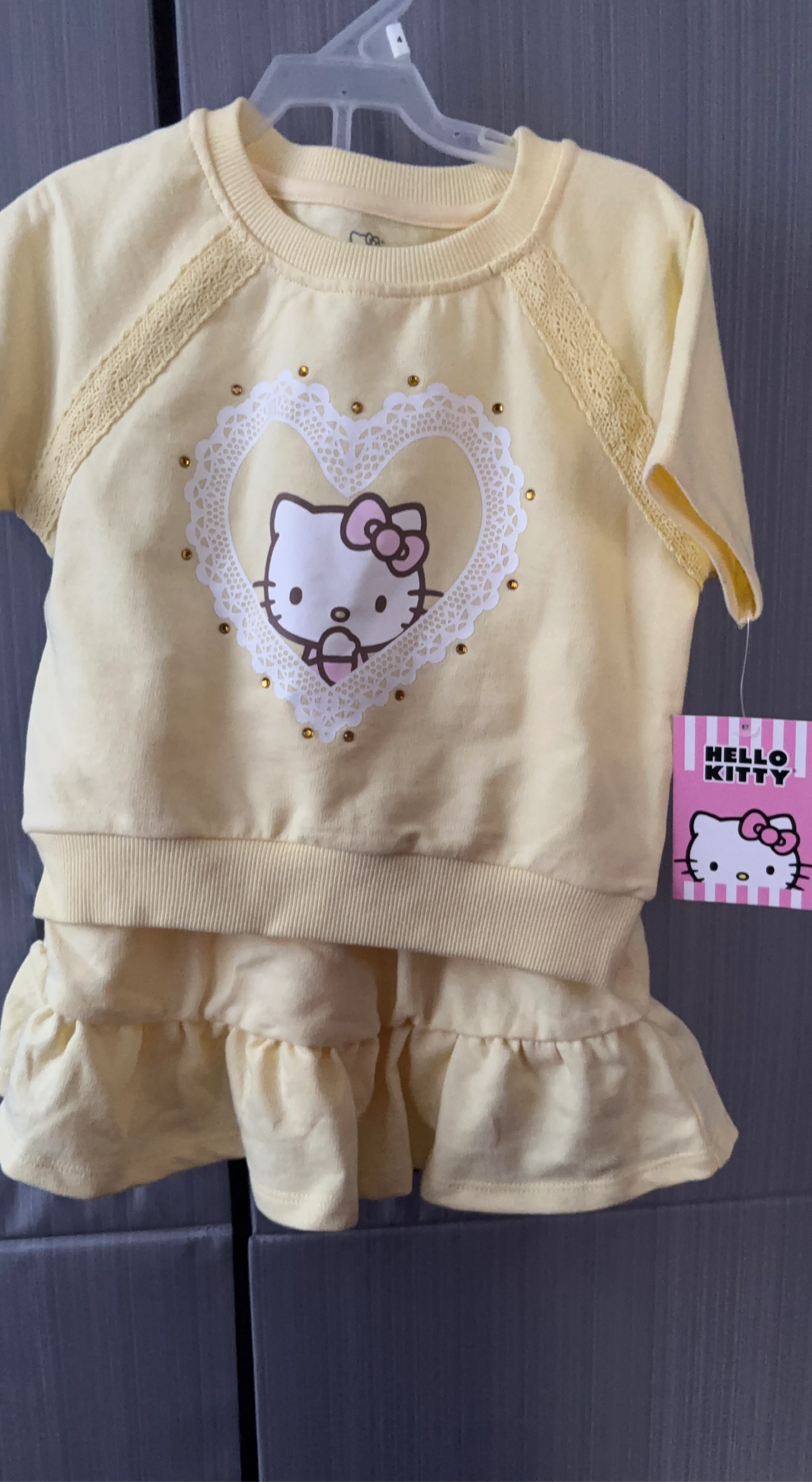 Hello Kitty Yellow Ruffle Dress Set