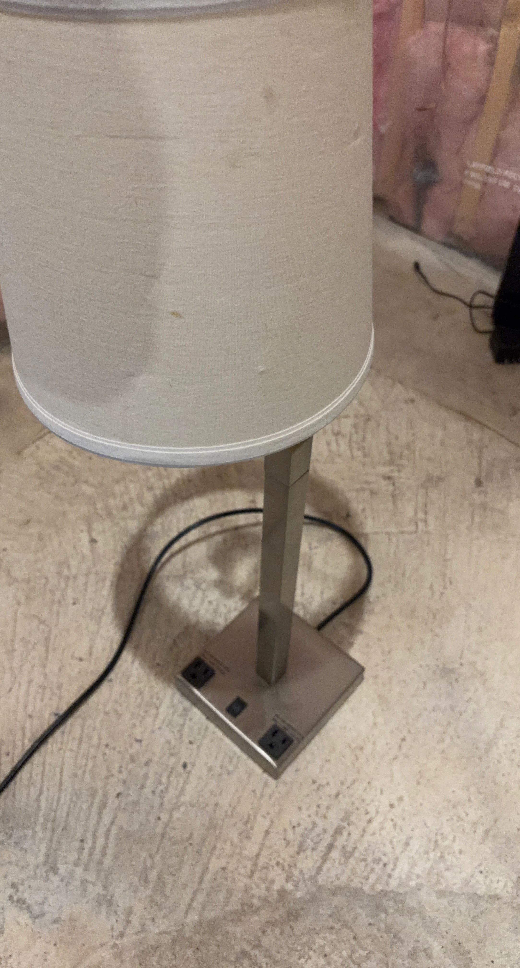 Desk Lamp with Built-in Outlets