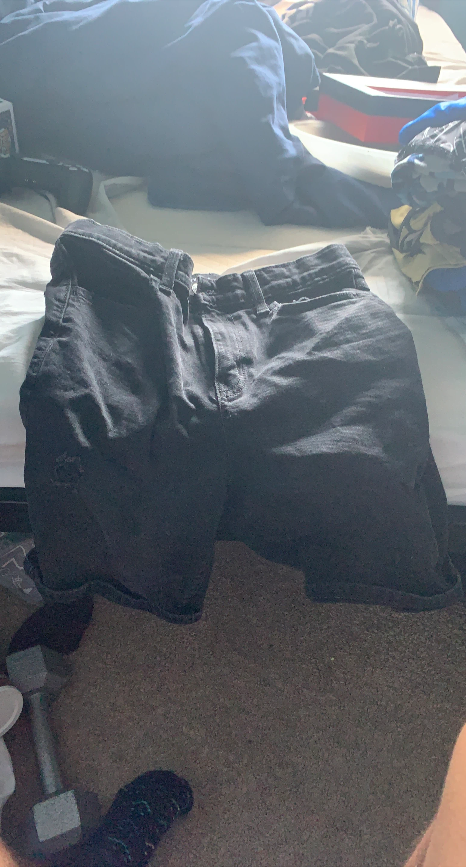 Black denim Shorts
