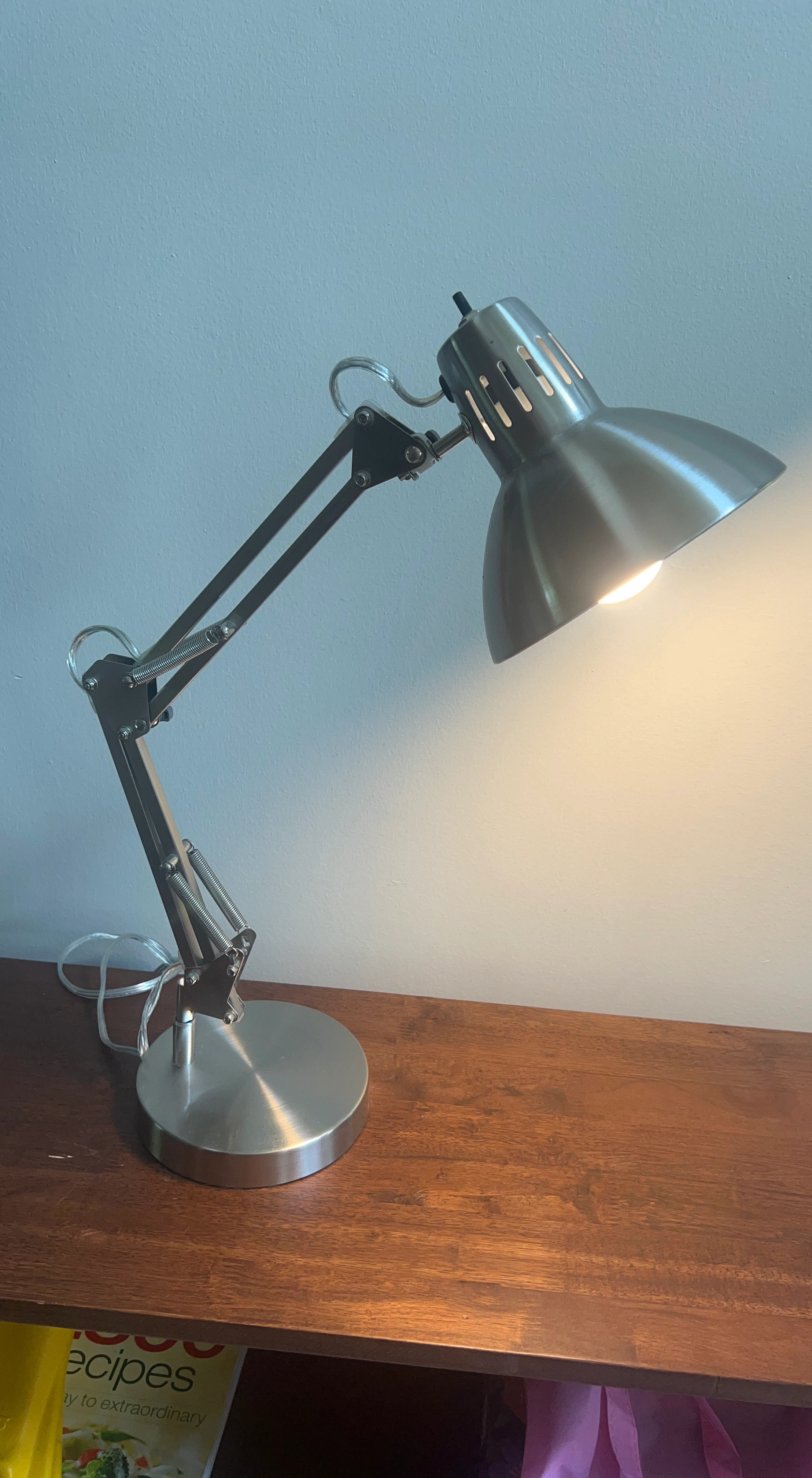 Adjustable Silver Desk Lamp