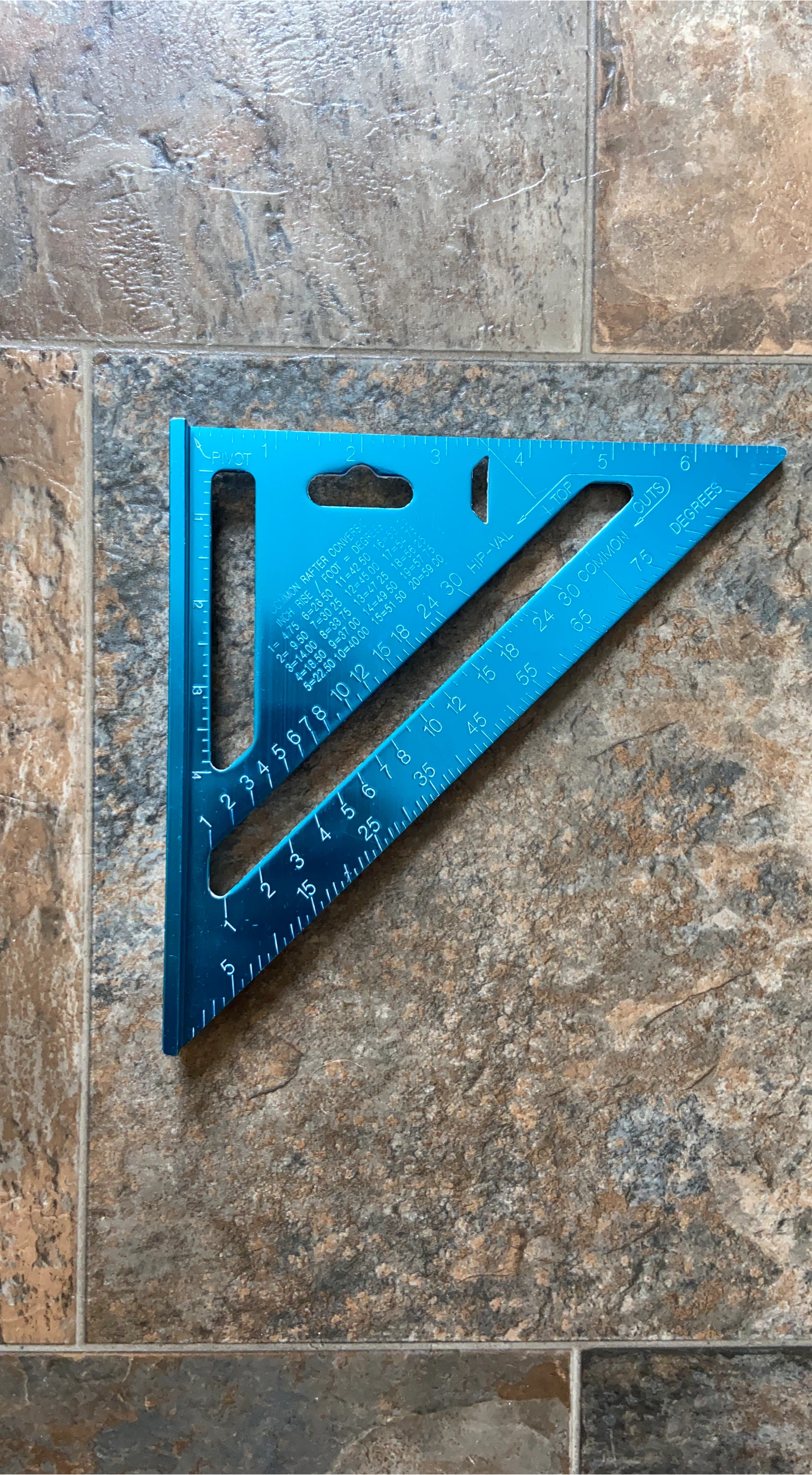 Blue Aluminum Speed Square
