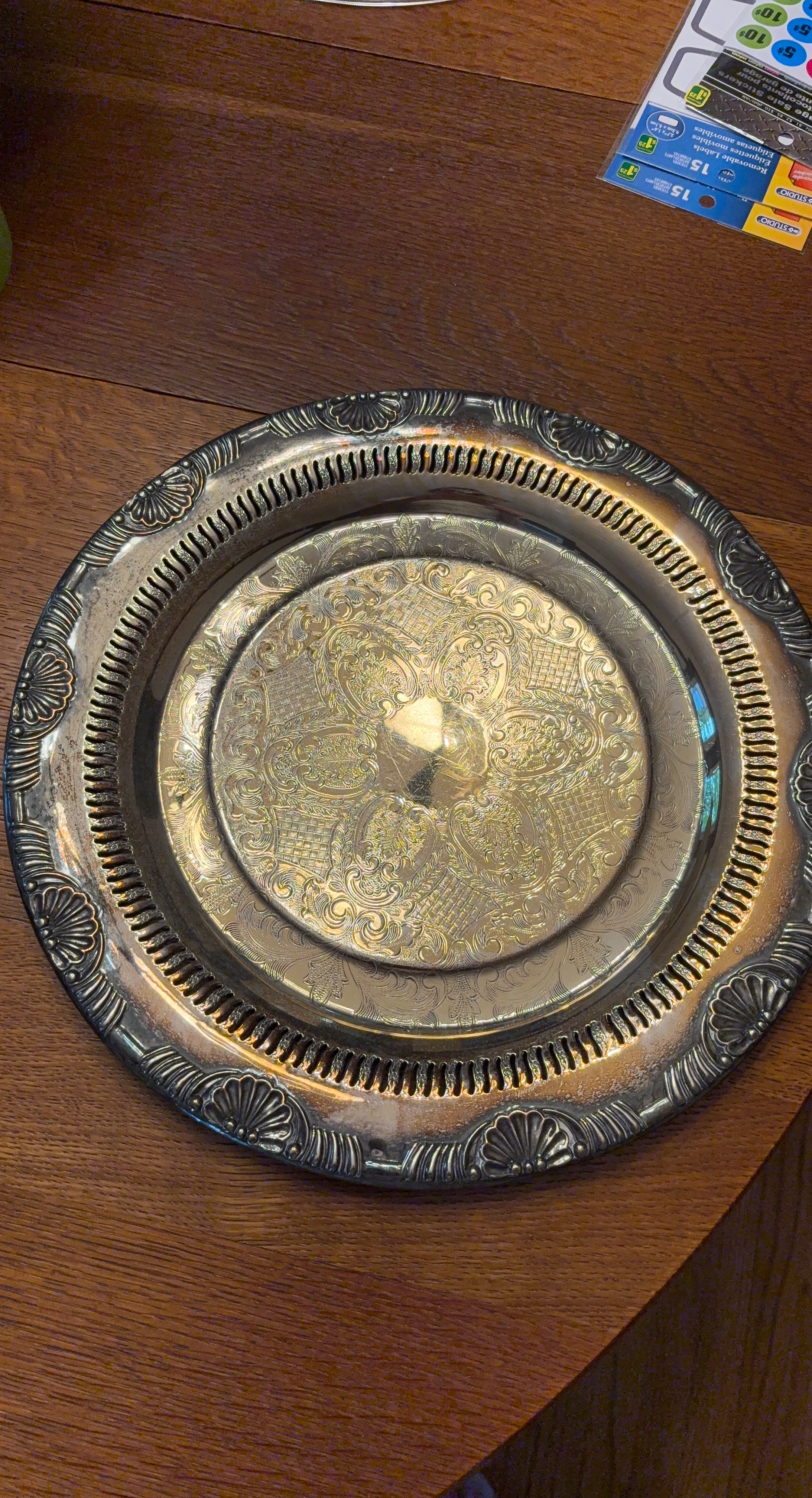 Vintage Silver Plated Serving Tray