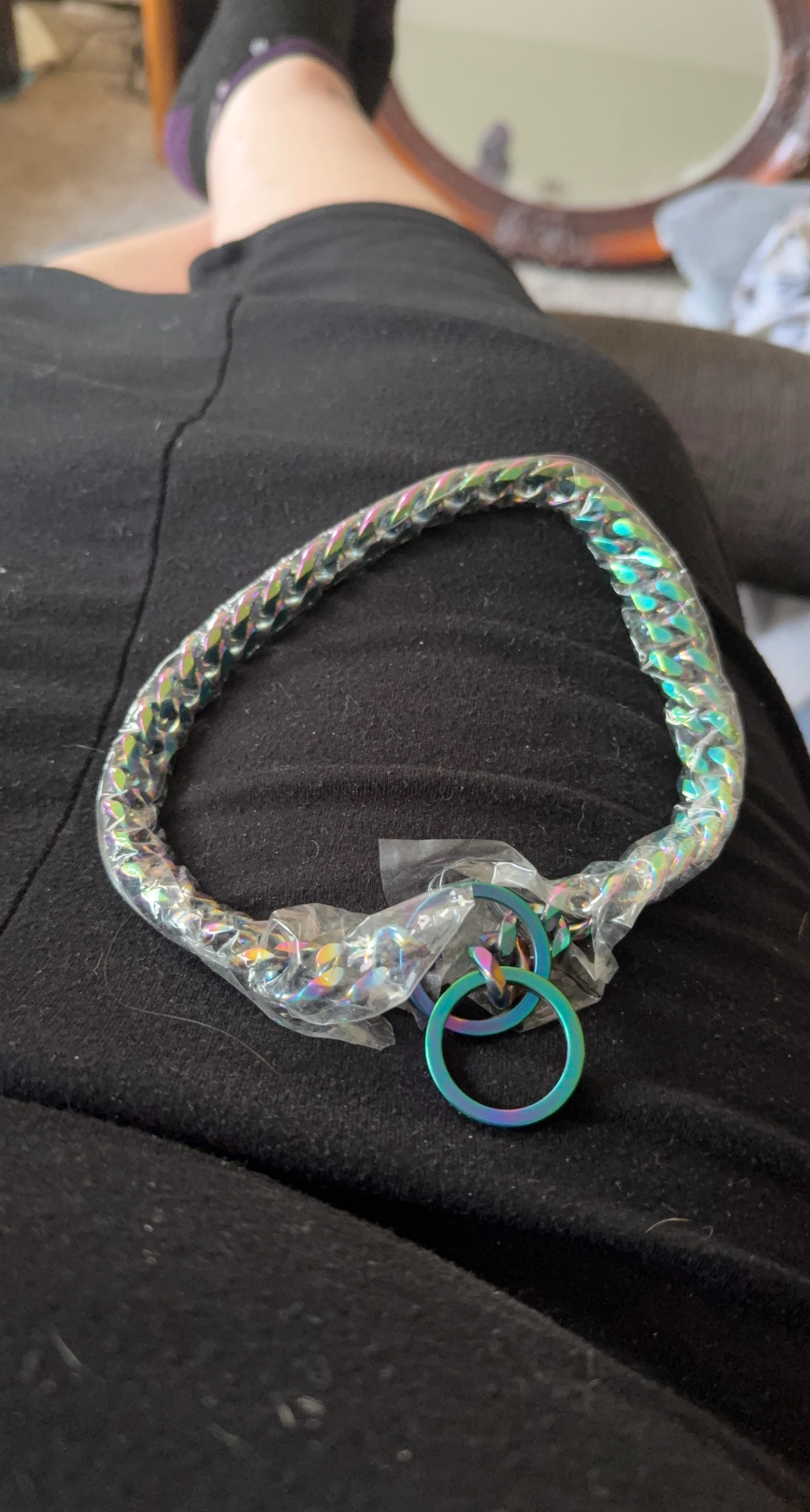 Chunky Chain Dog Collar Necklace 42cm
