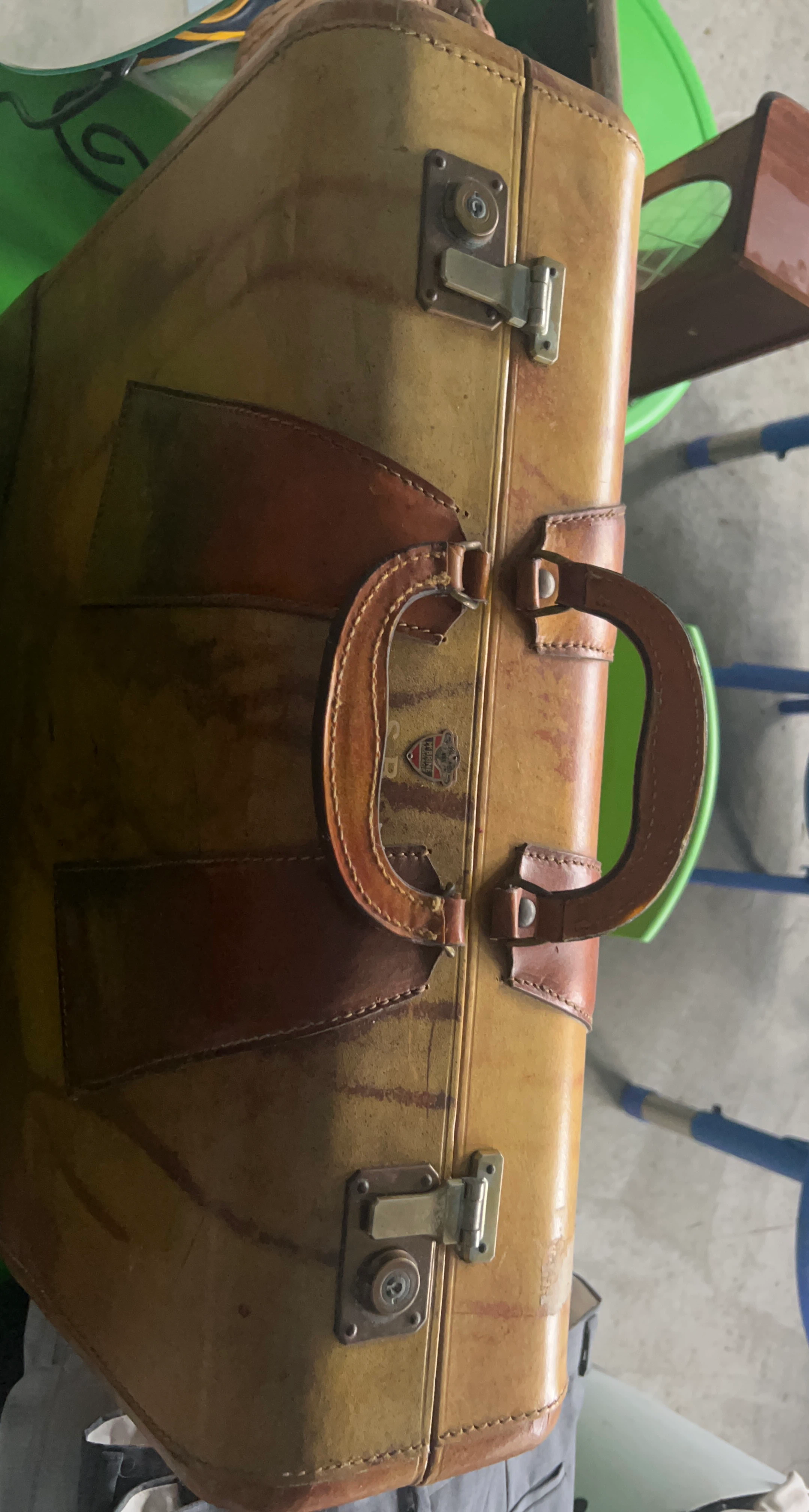 Vintage Leather Suitcase