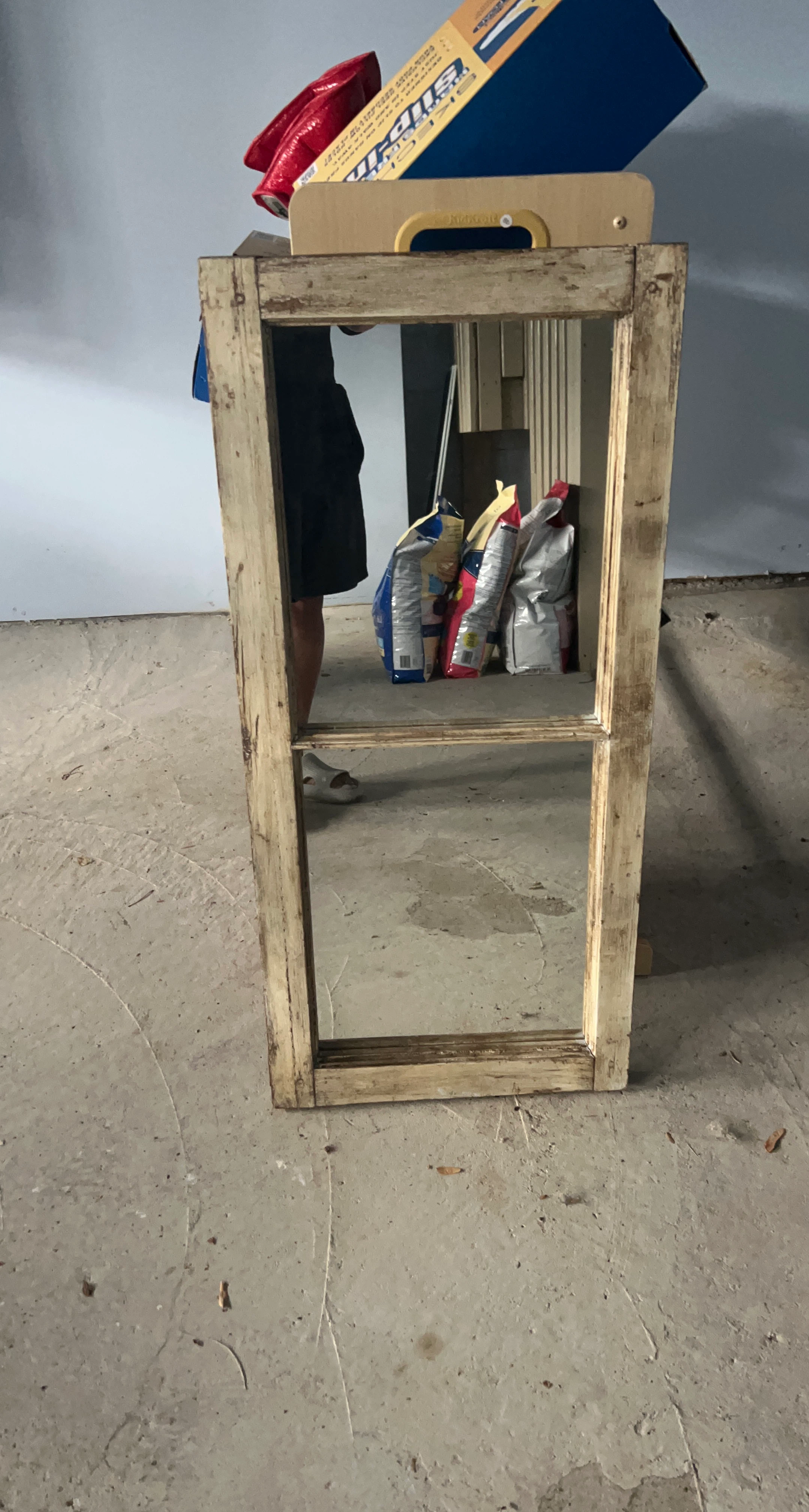 Rustic Wooden Frame Mirror