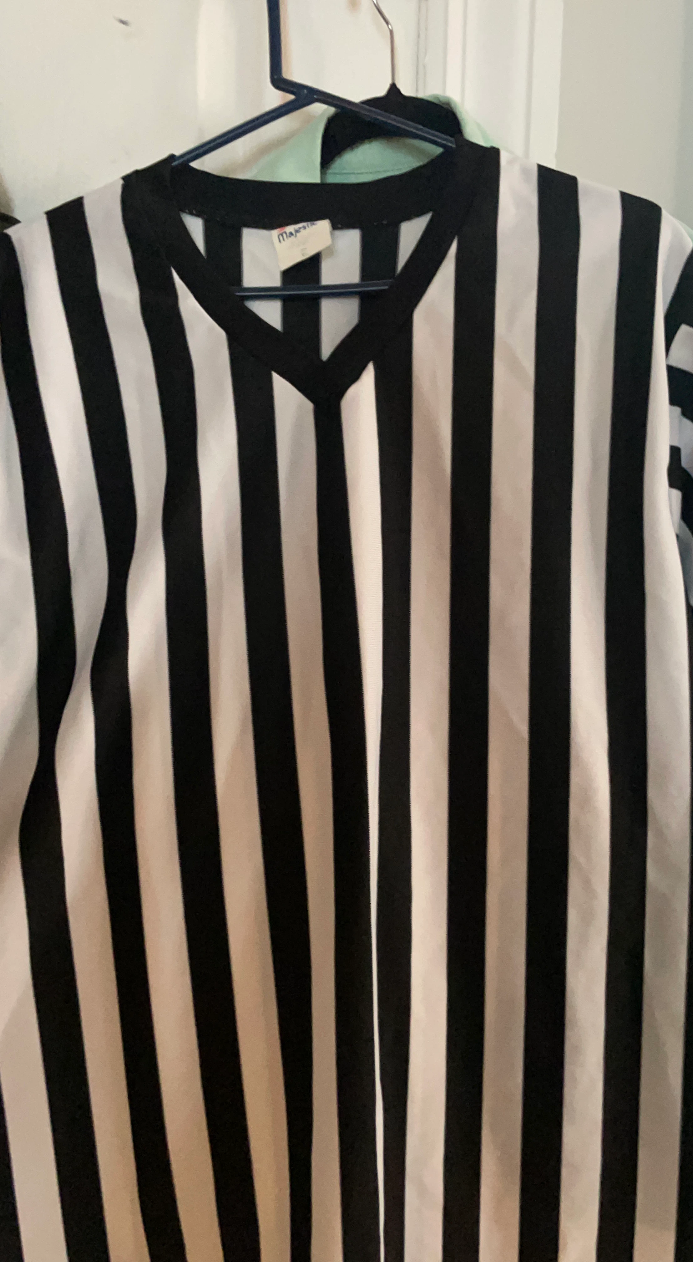 Majestic Referee Striped Shirt