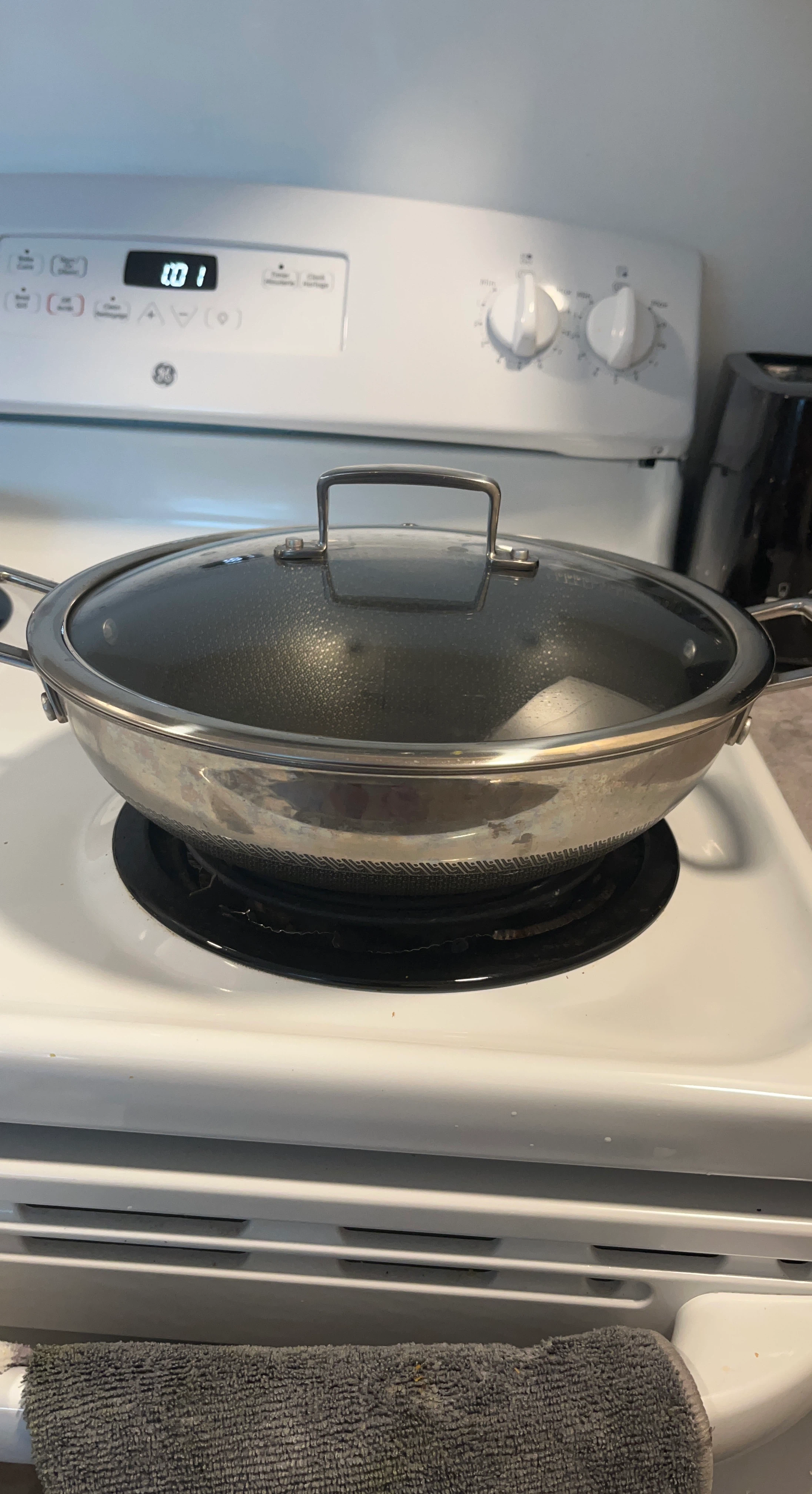 Stainless Steel Wok with Glass Lid