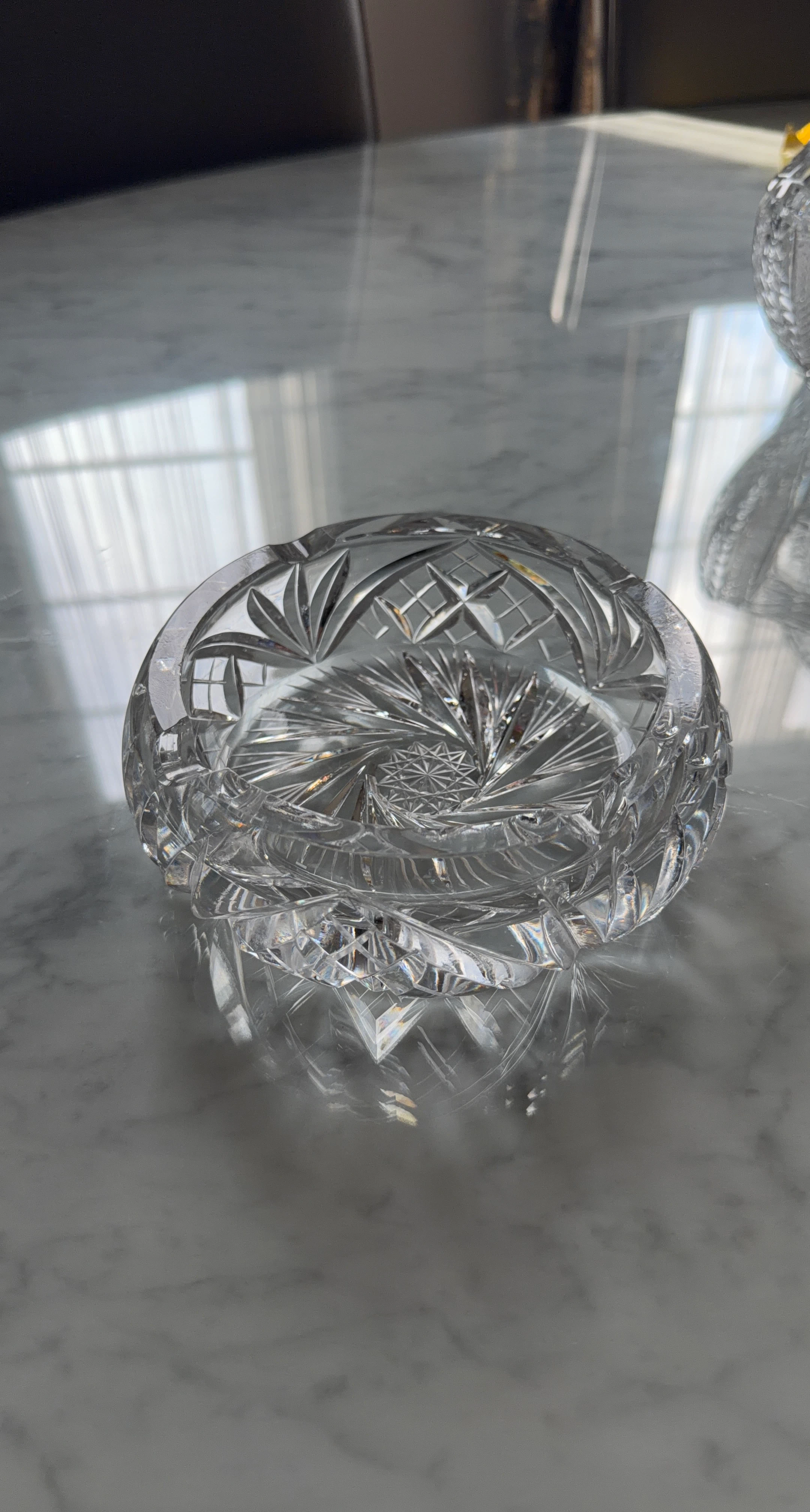 Cut Crystal Glass Dish
