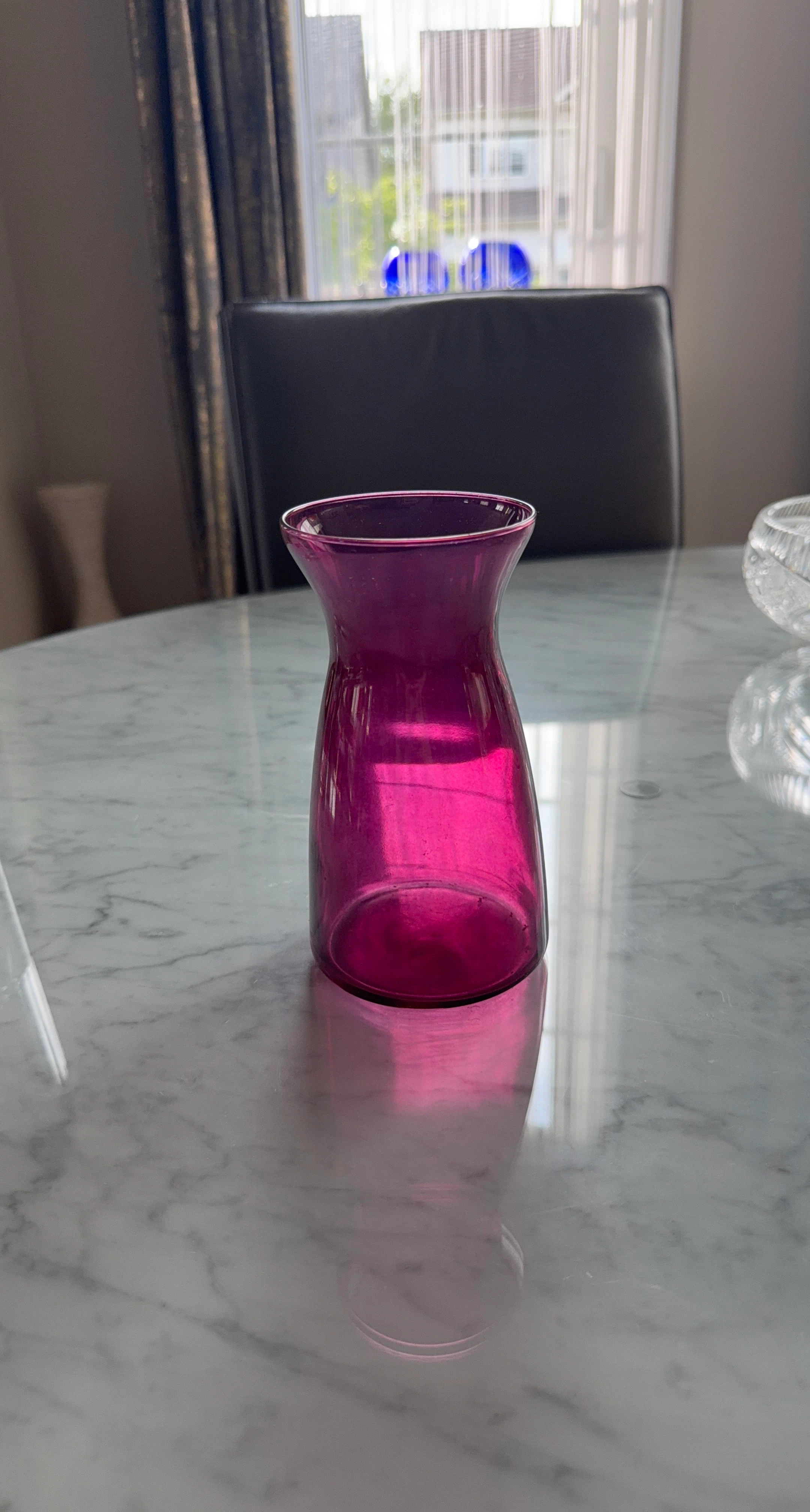 Mini purple glass vase