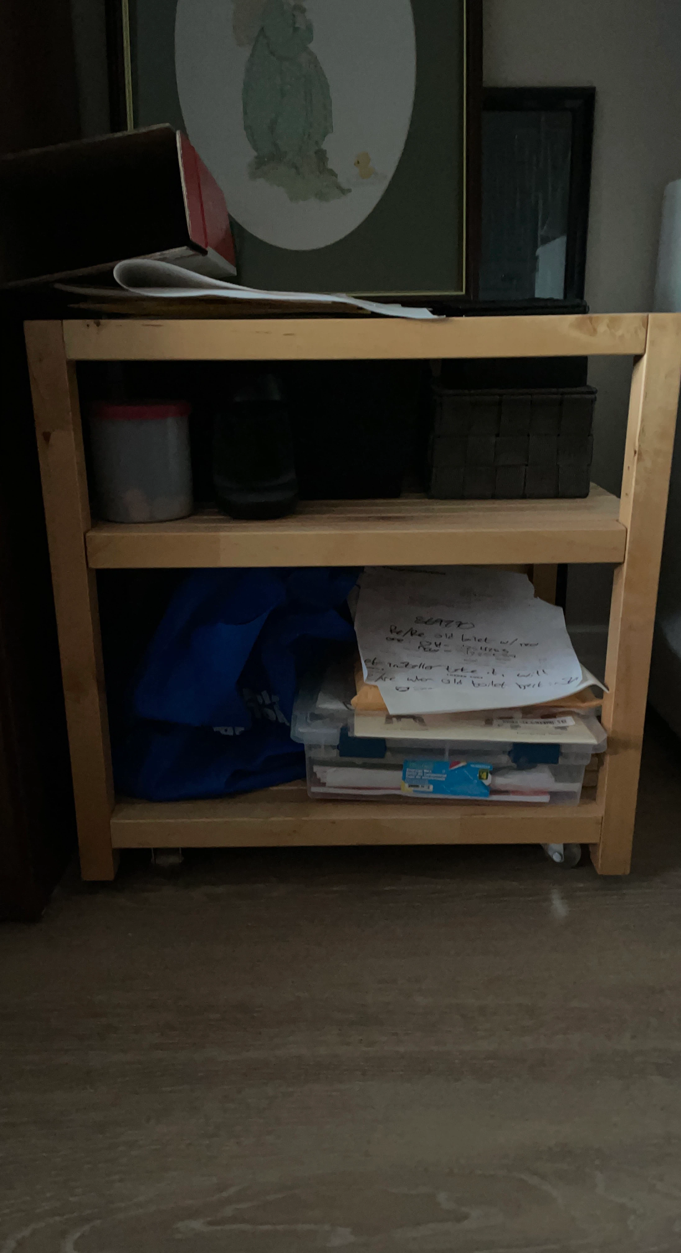 Wooden 3-Shelf Storage Unit