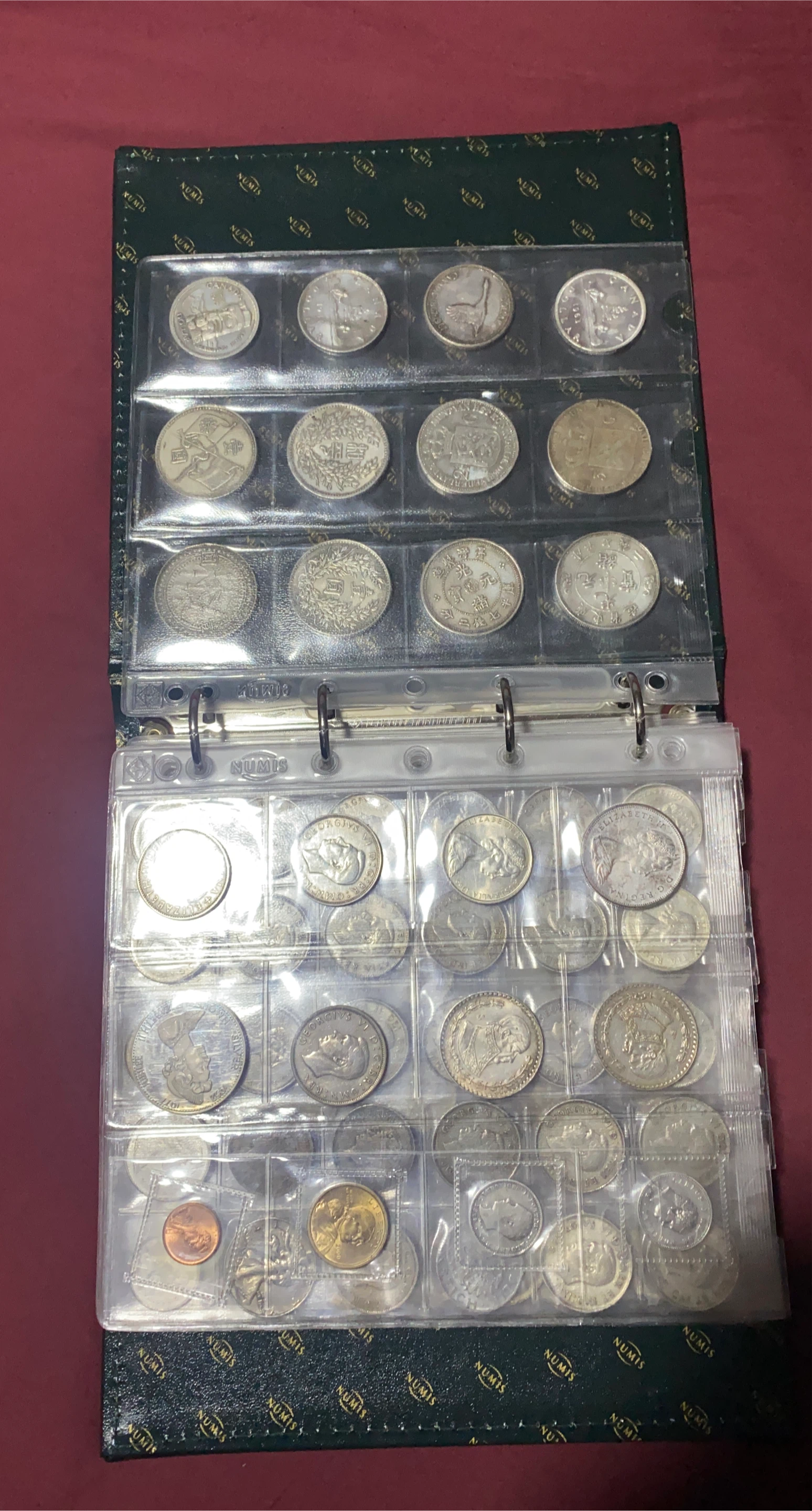 Vintage  rare silver Collection of assorted coins in binder