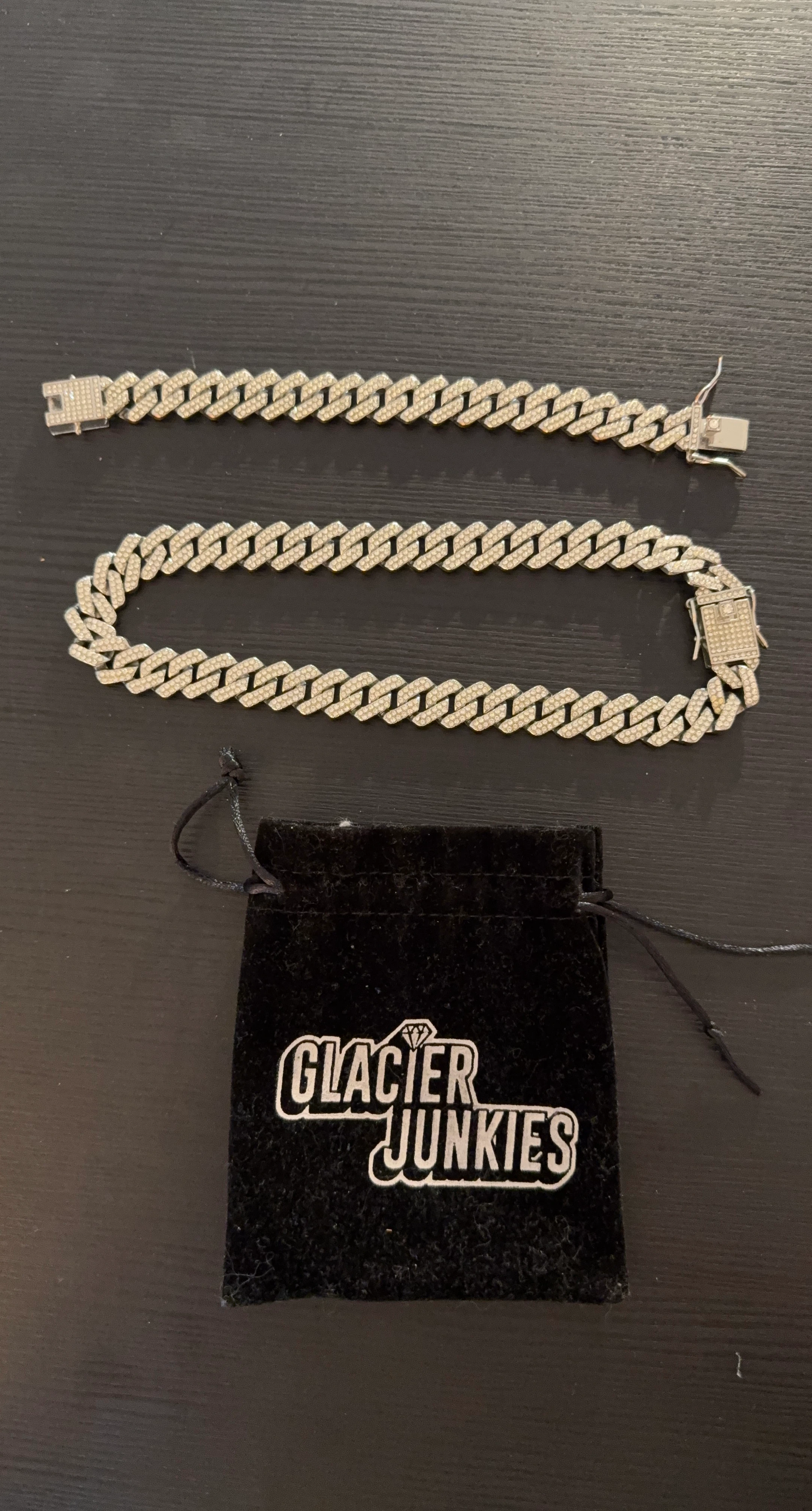 Glacier Junkies Cuban Link Chain and Bracelet Set