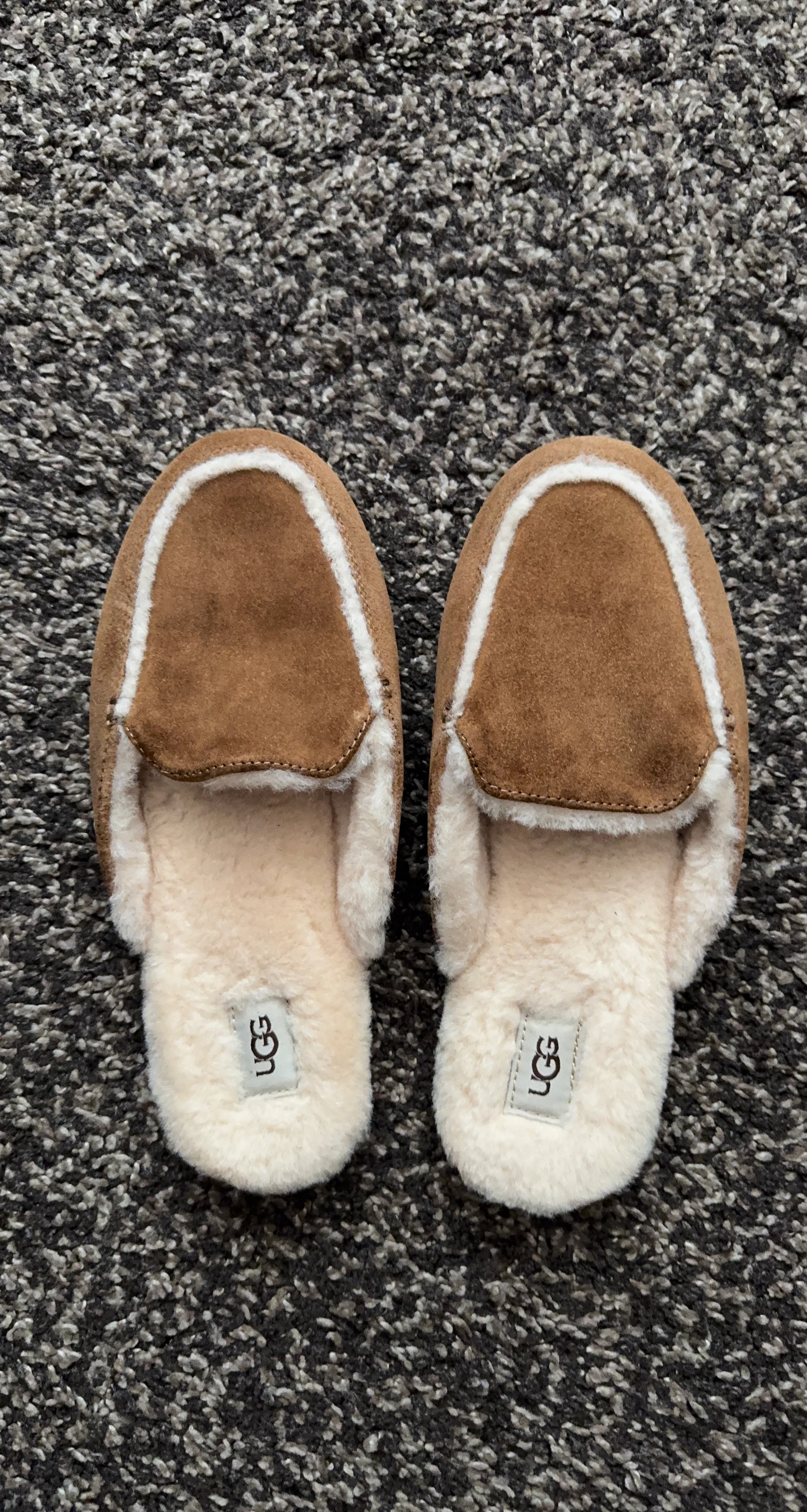 UGG Australia Brown Suede Sheepskin Slippers