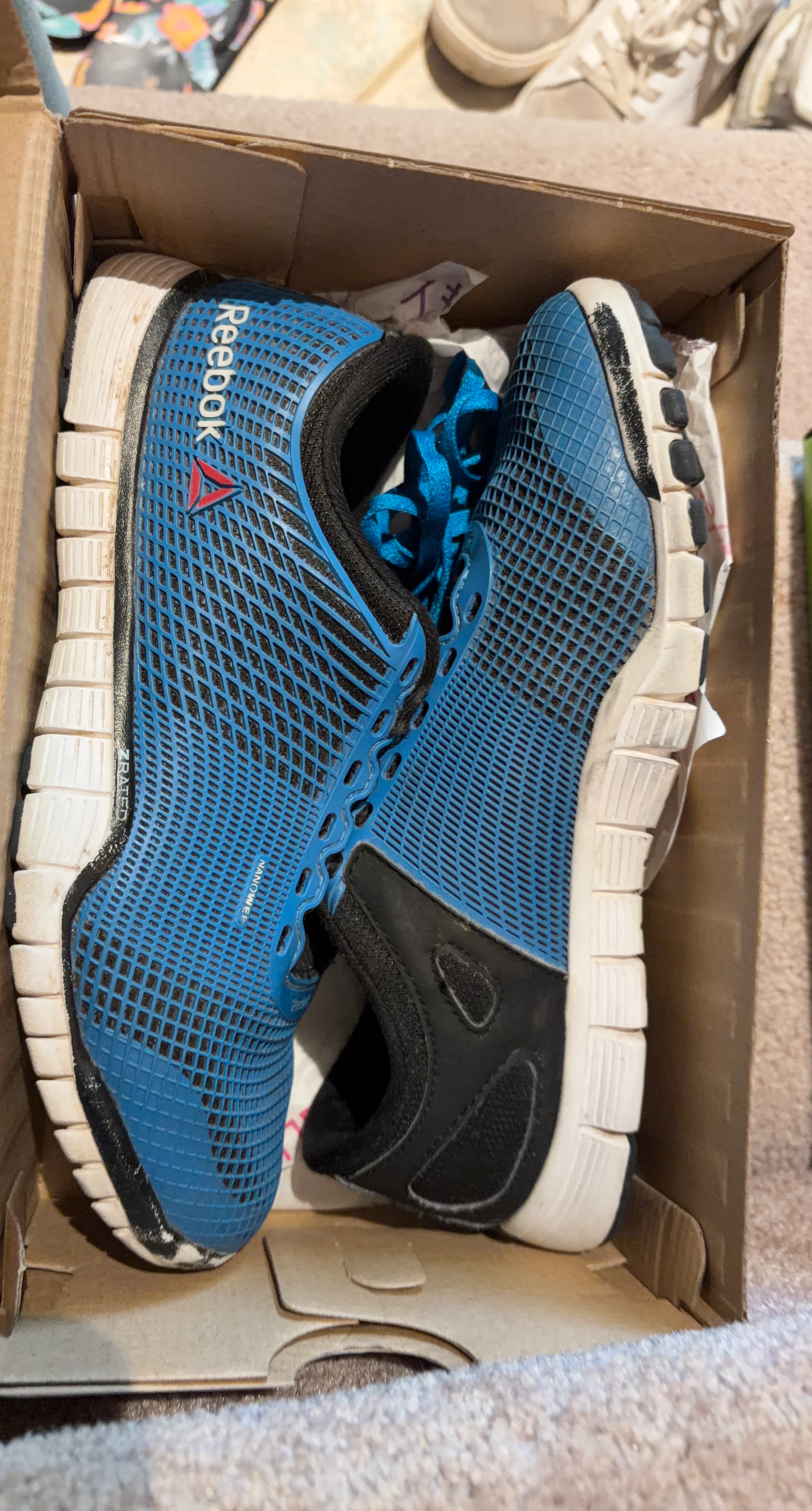 Reebok Blue and Black Running Shoes