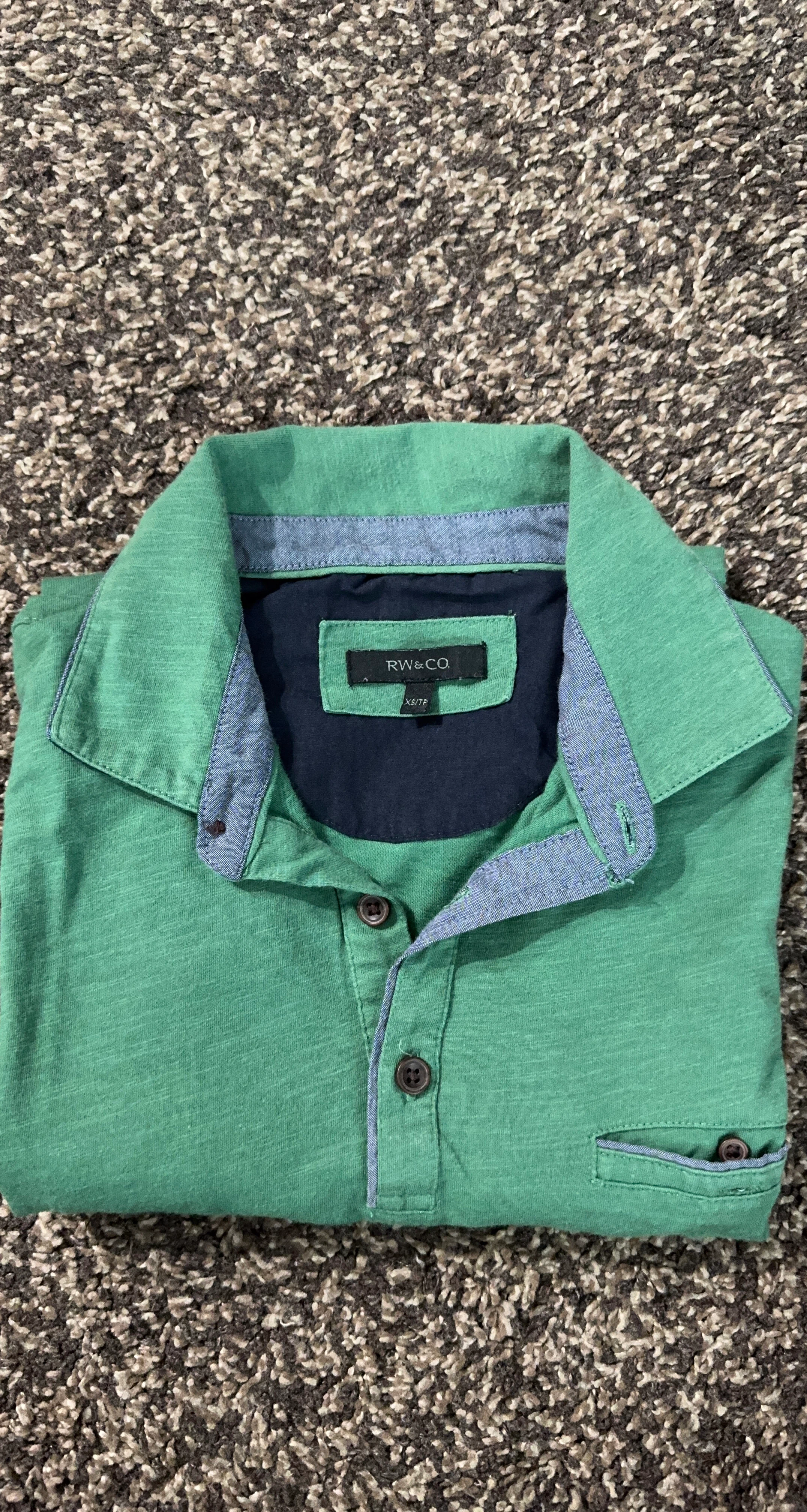 RW&CO. Men's Green Polo Shirt
