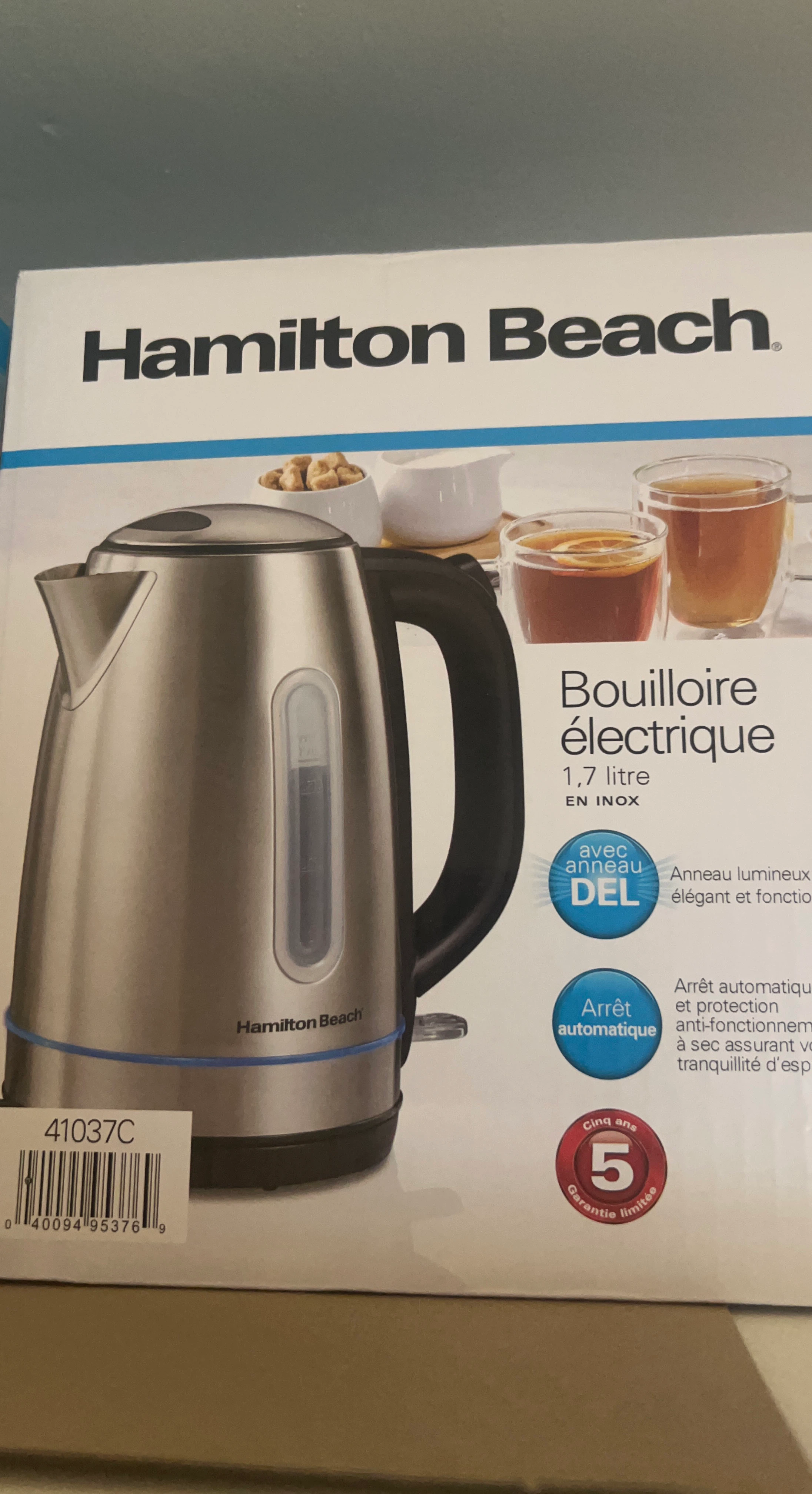 Hamilton Beach Electric Kettle 1.7L Stainless Steel