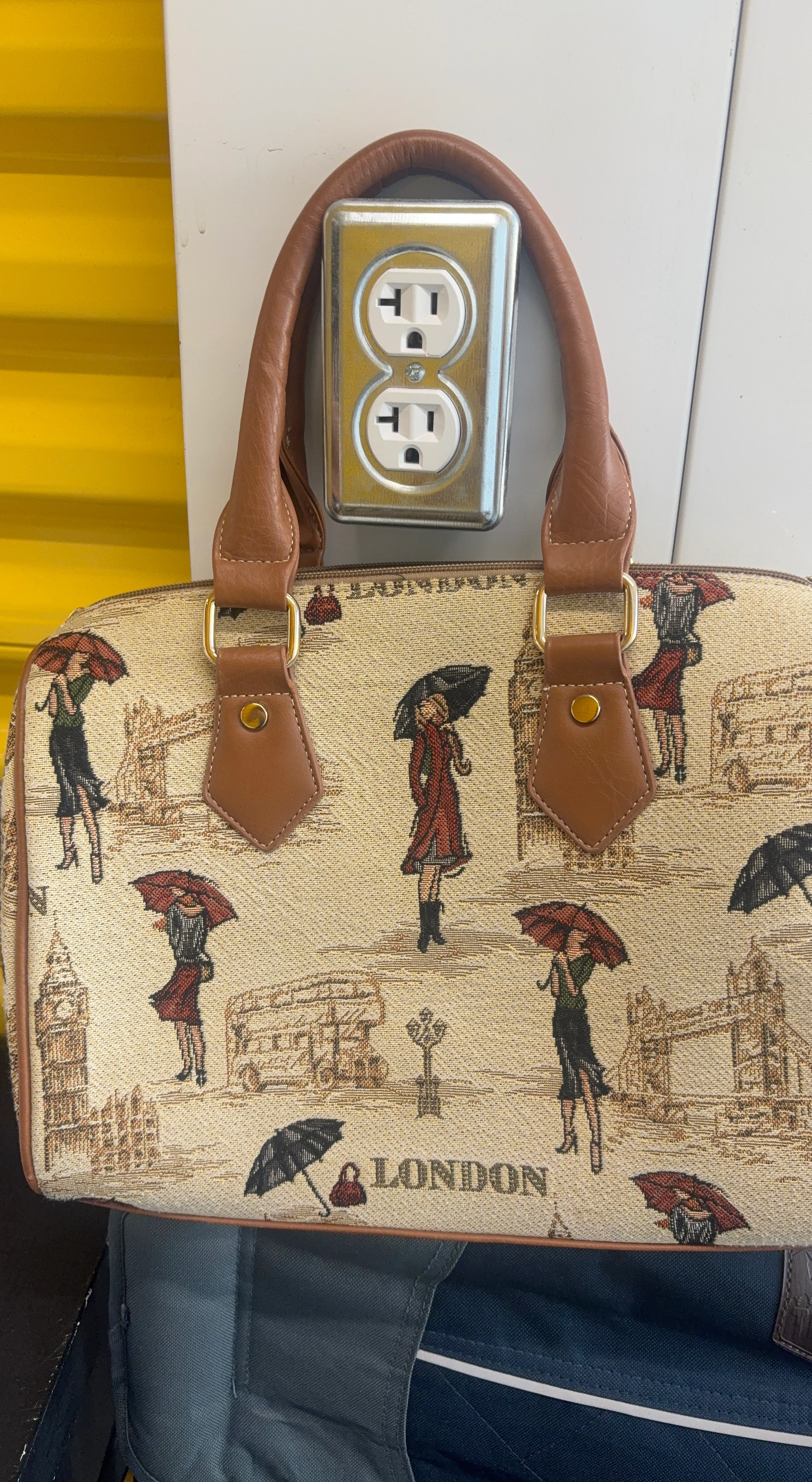 Tapestry Handbag with London Scene