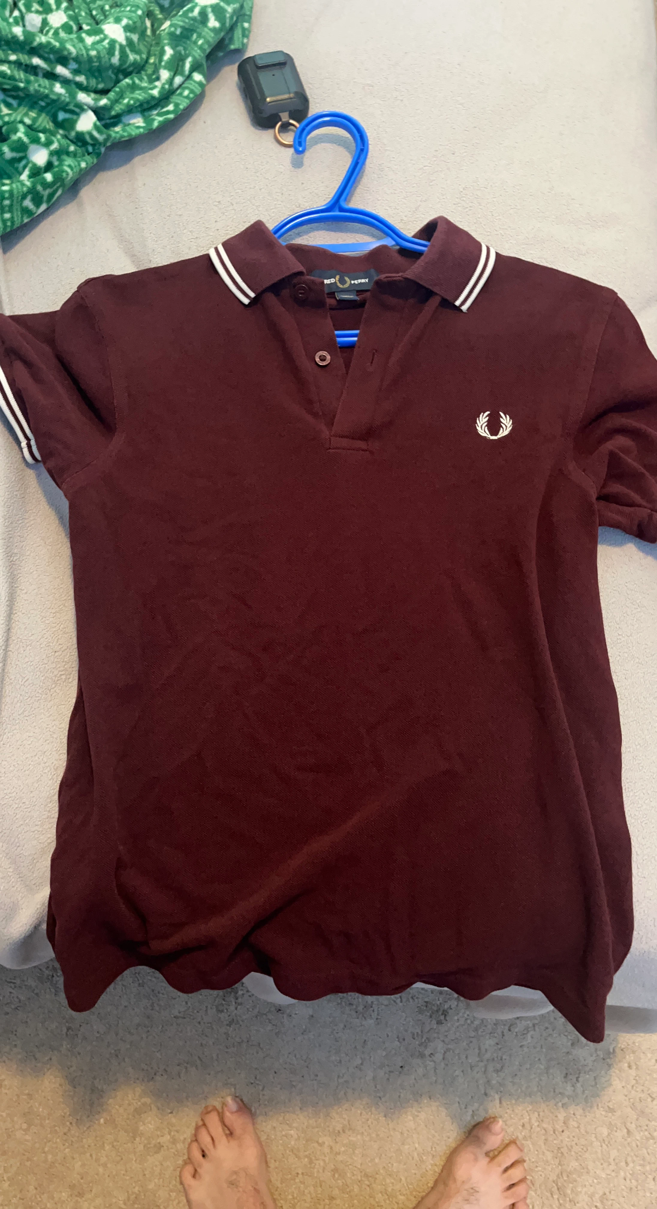 Fred Perry Men's Burgundy Polo Shirt