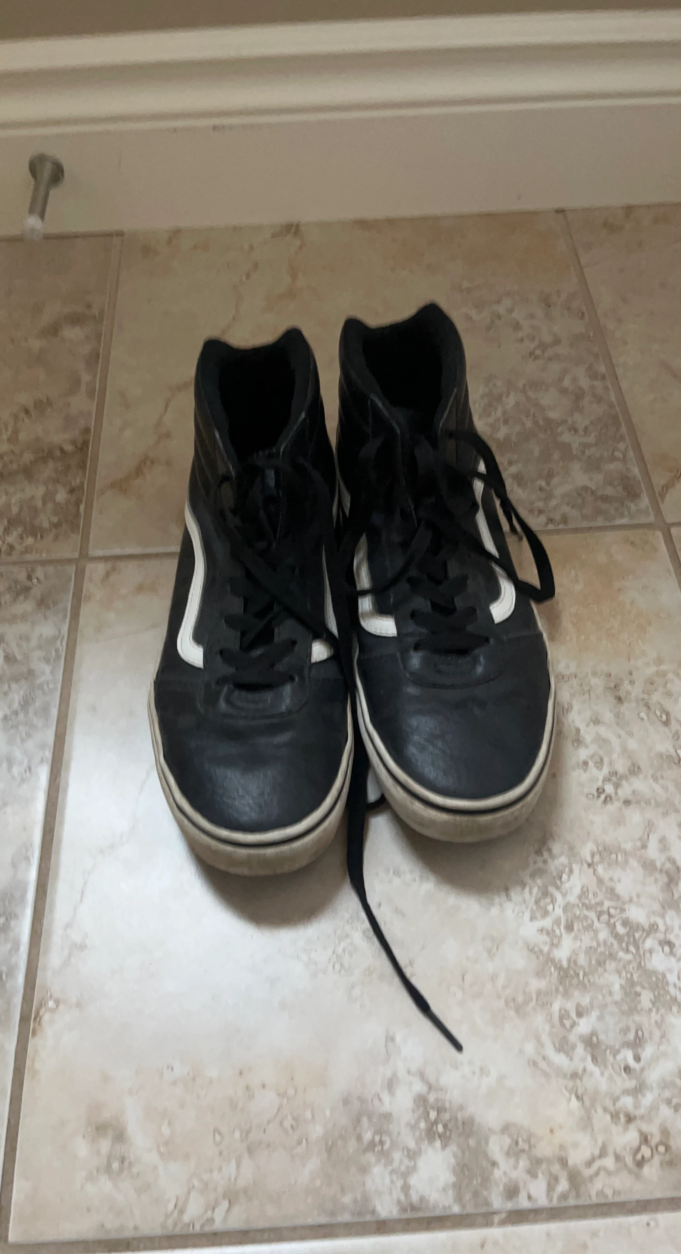 Vans Sk8-Hi Black and White High-Top Sneakers