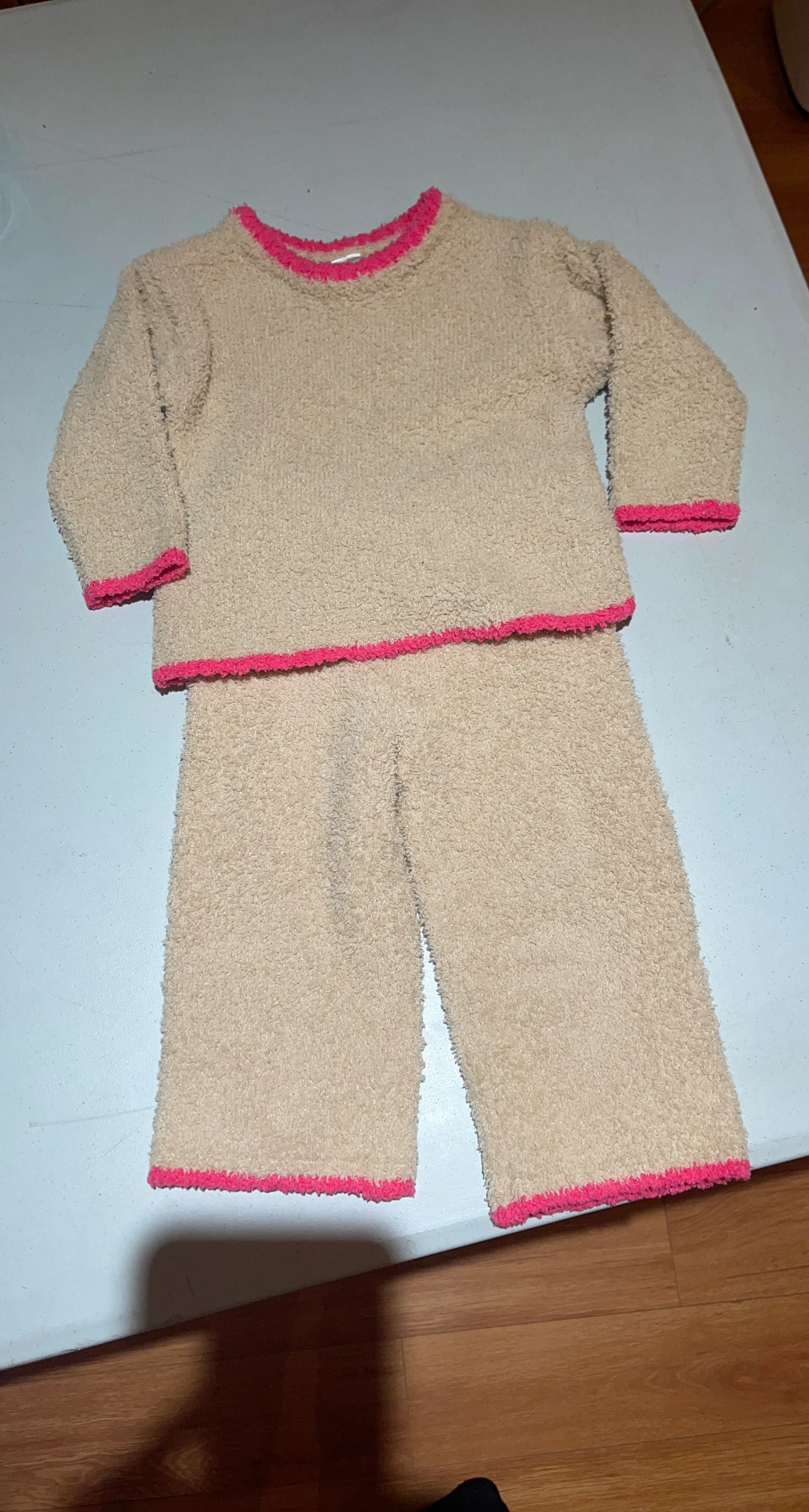 Baby Girl Fuzzy Tan Outfit