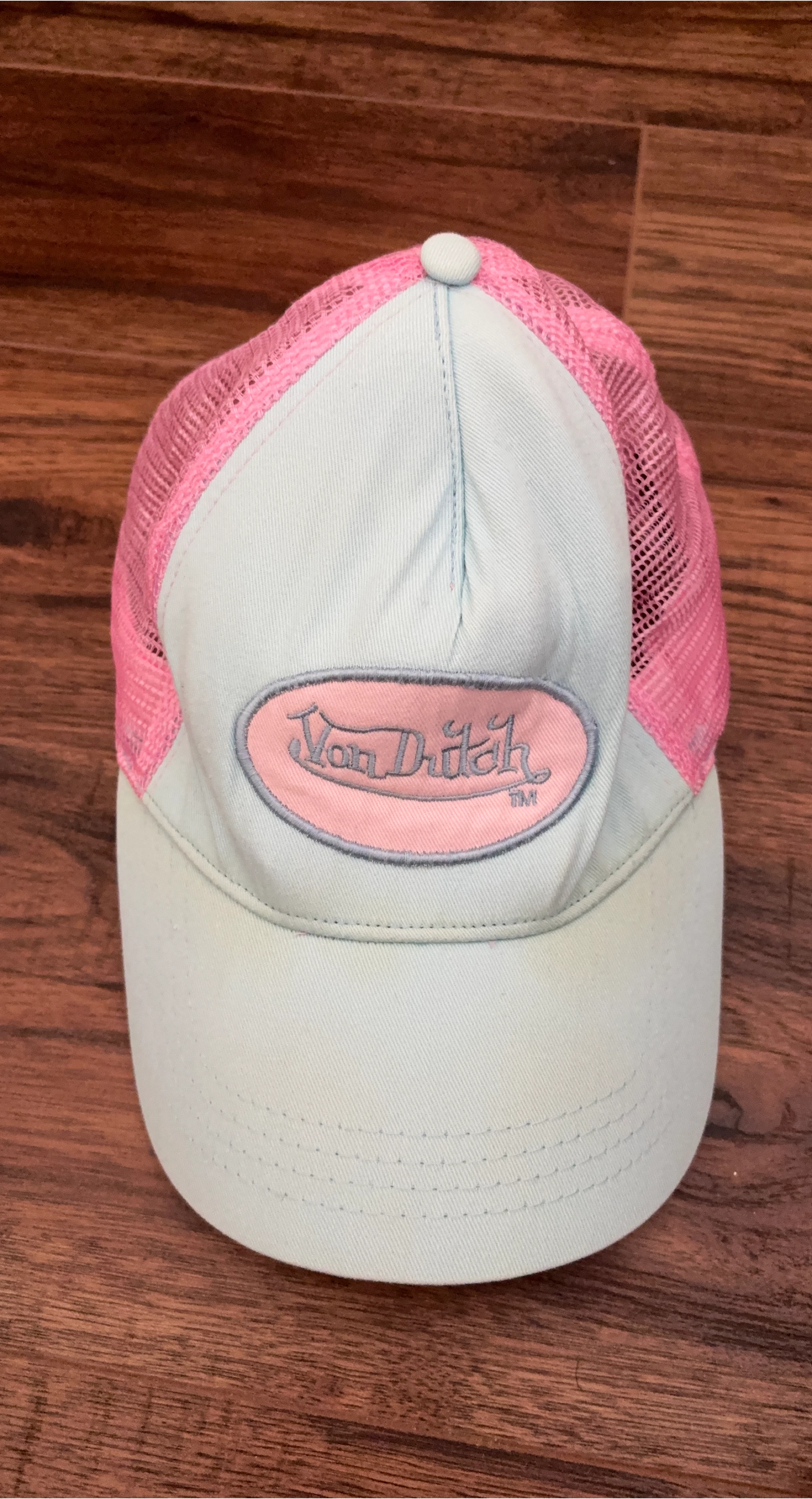 Von Dutch Trucker Hat - Light Blue & Pink