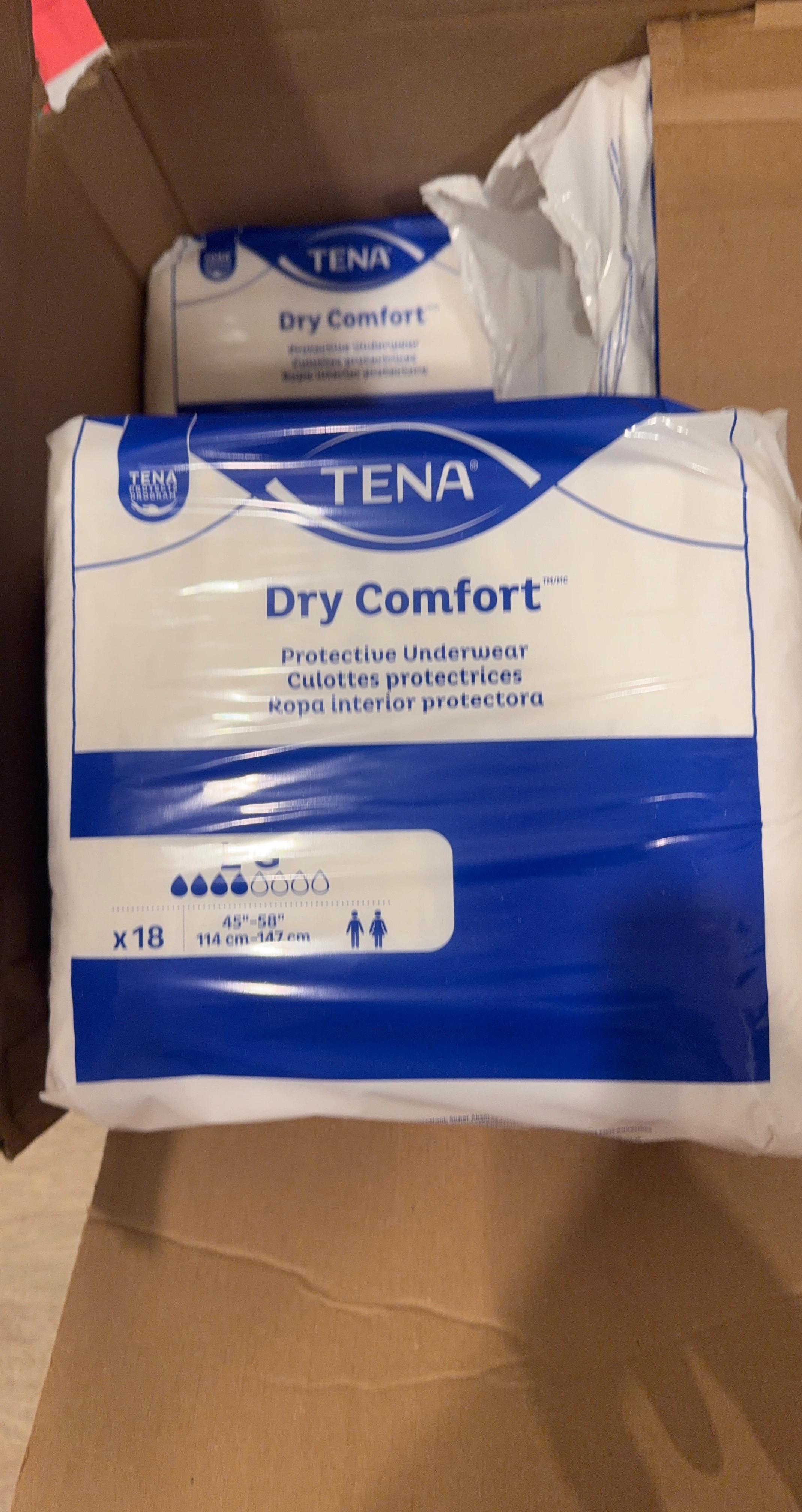 TENA Dry Comfort Protective Underwear - Size 45"-50"