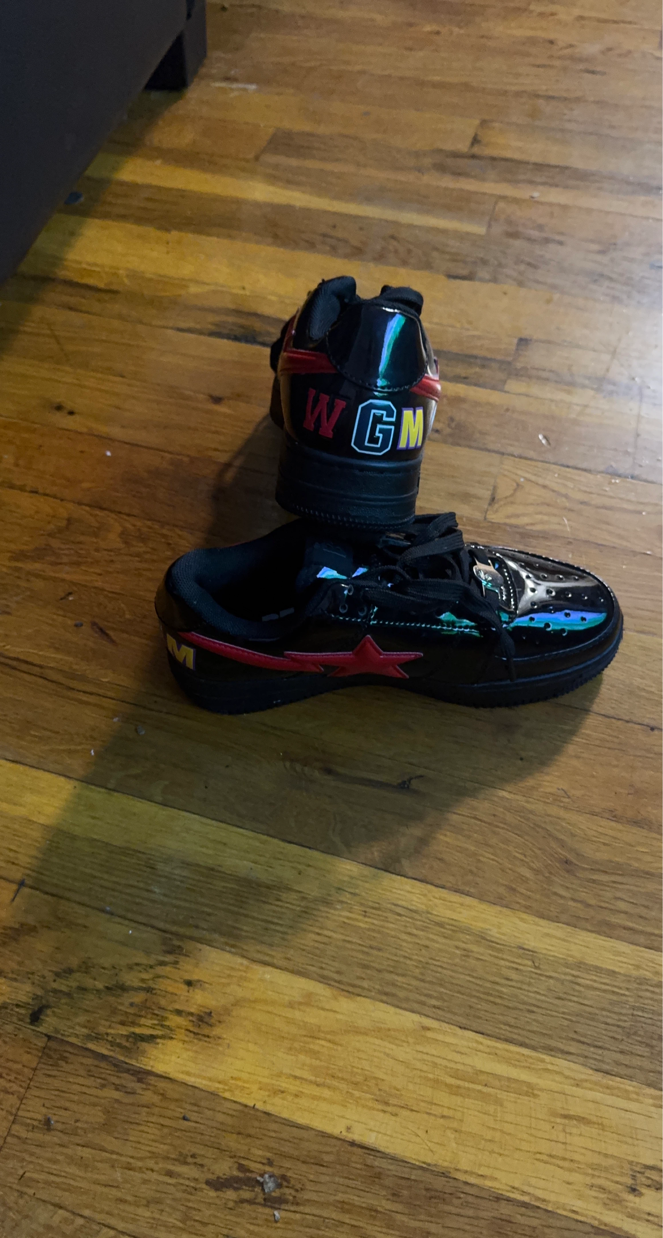 A Bathing Ape Bape Sta Low WGM Black Patent