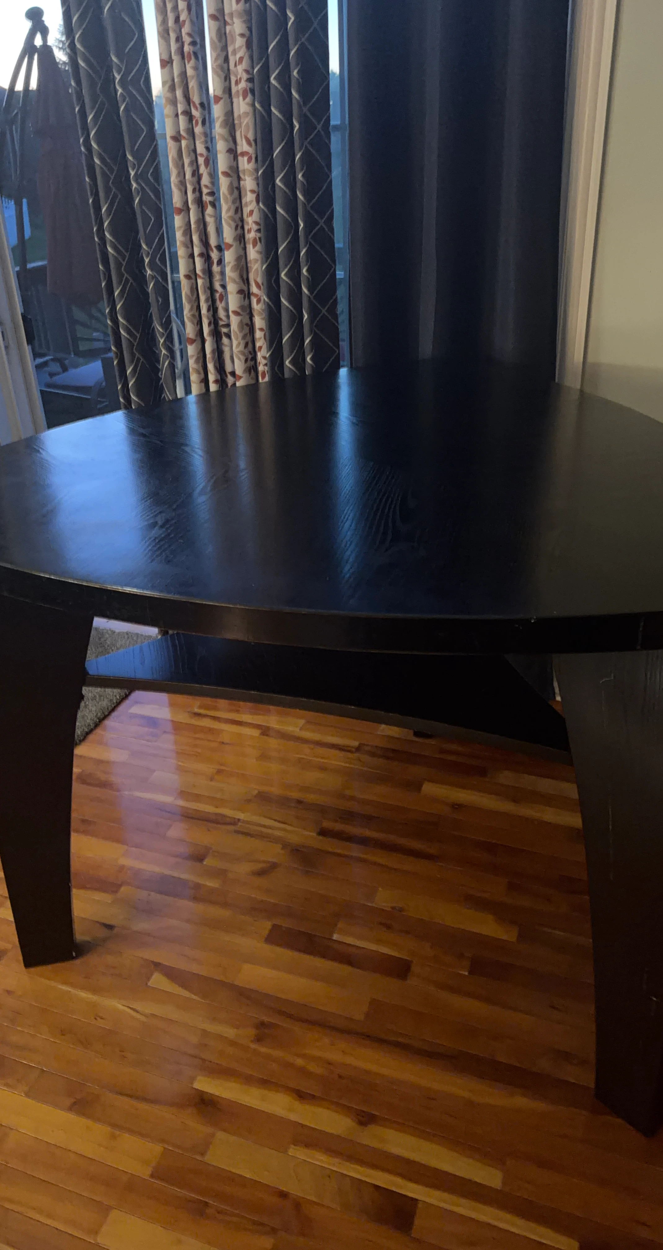 Dark Round Dining Table