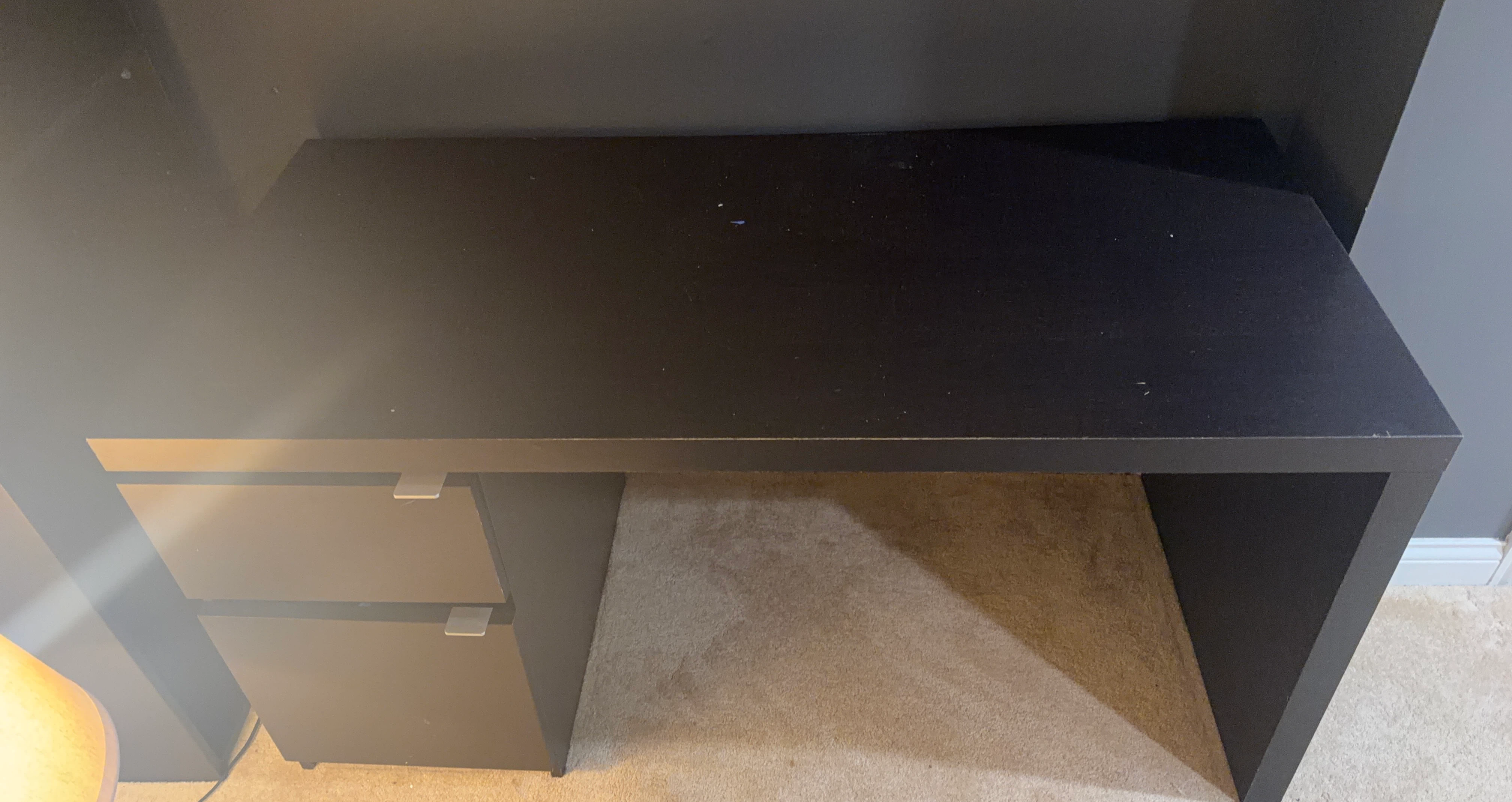 Black Desk with 3 Drawers