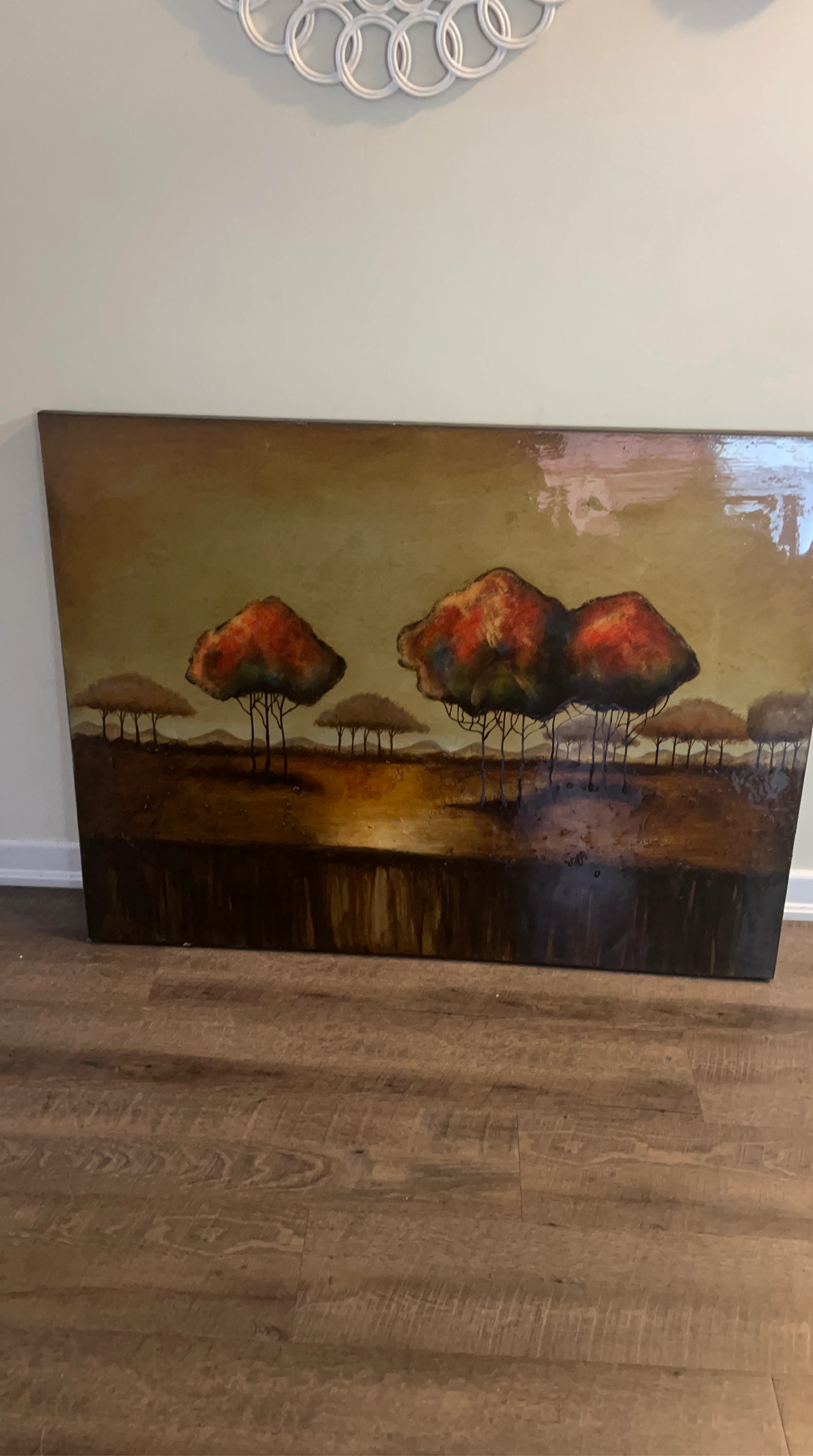 African landscape canvas art painting