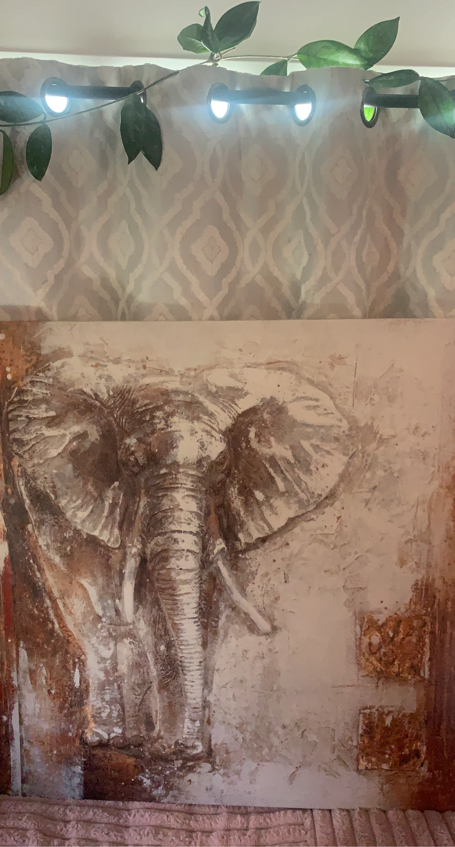 Textured Elephant Wall Art