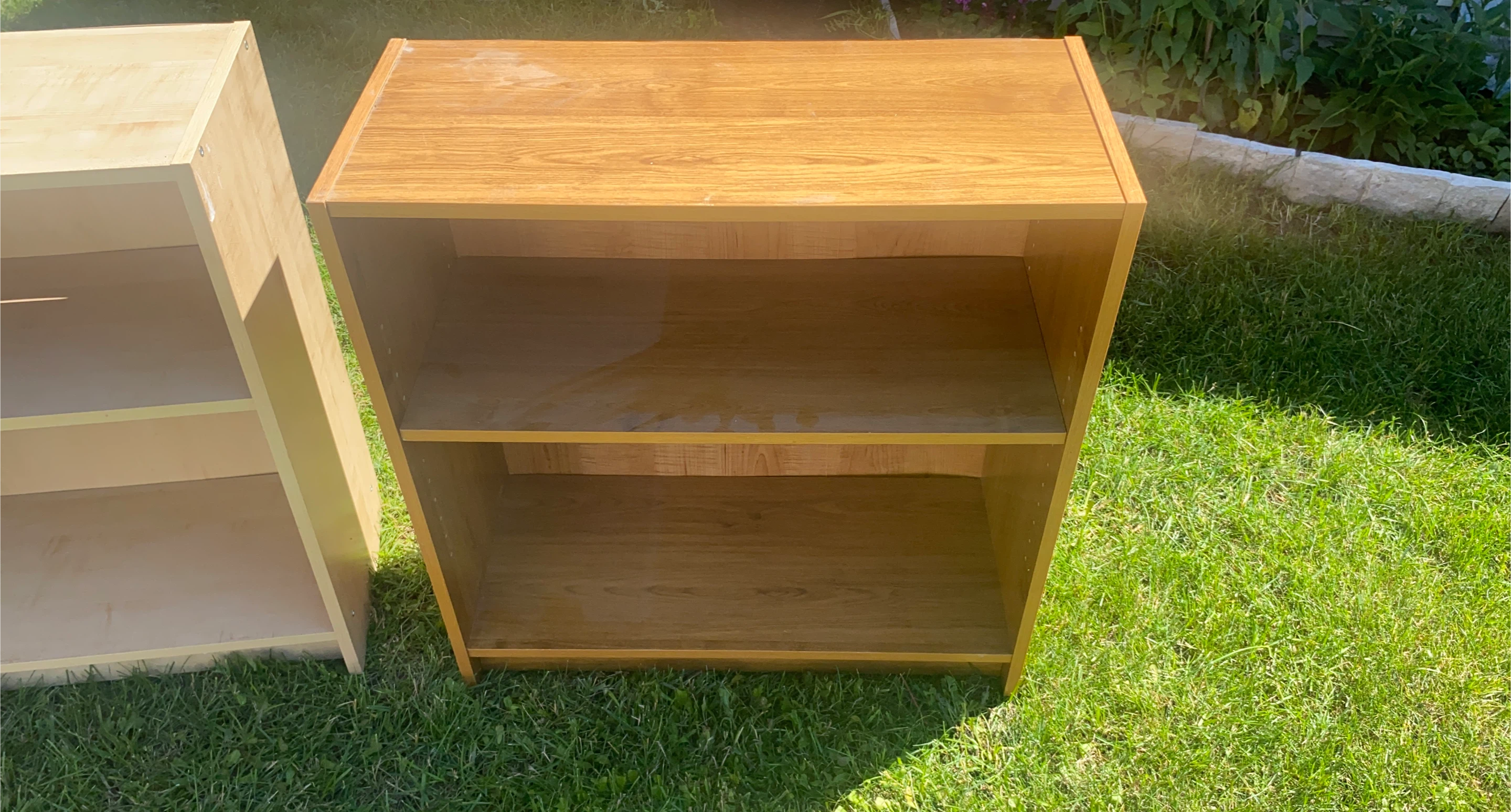 Light Brown Wooden Bookcase