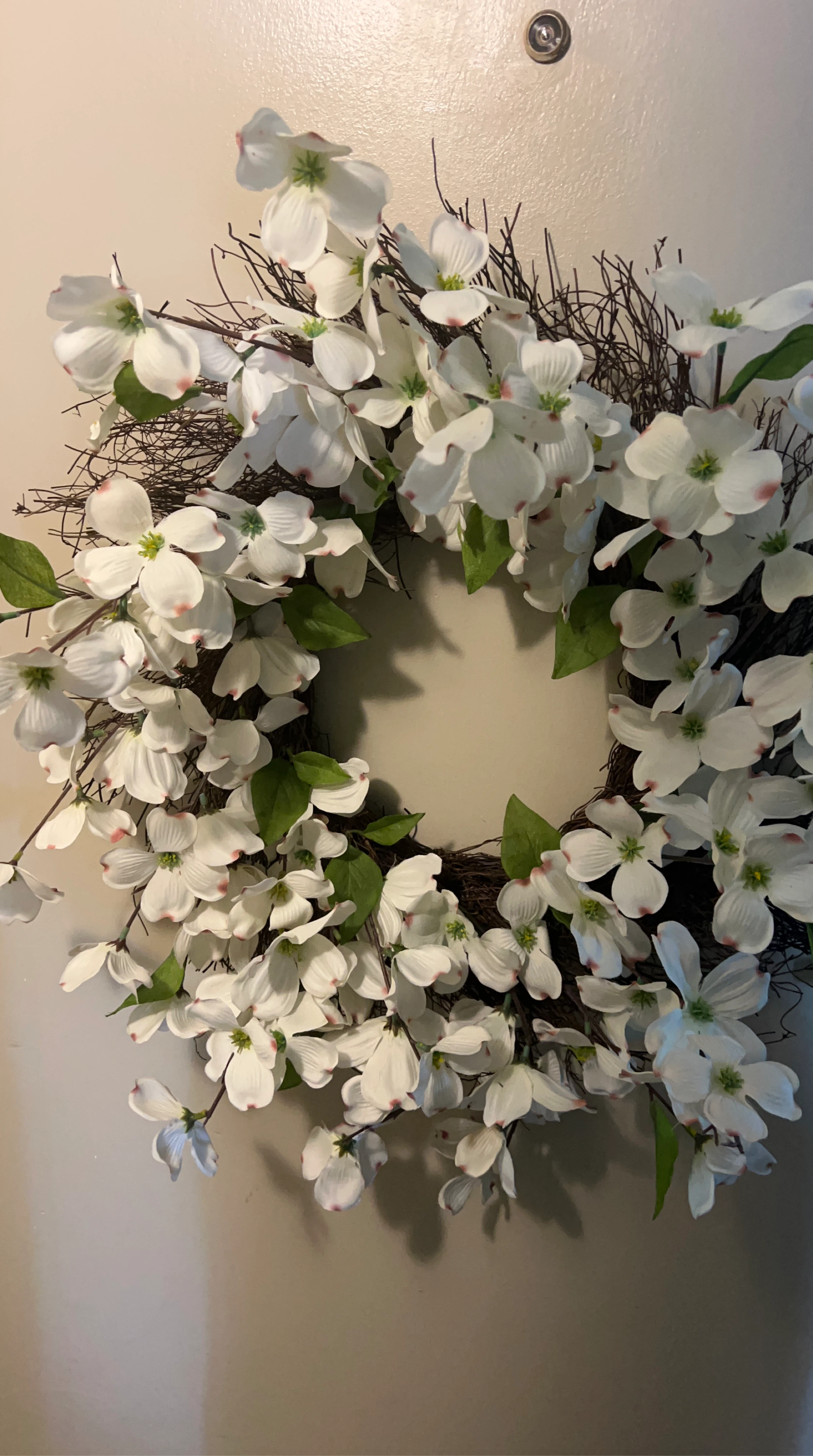 Artificial Dogwood Flower Wreath